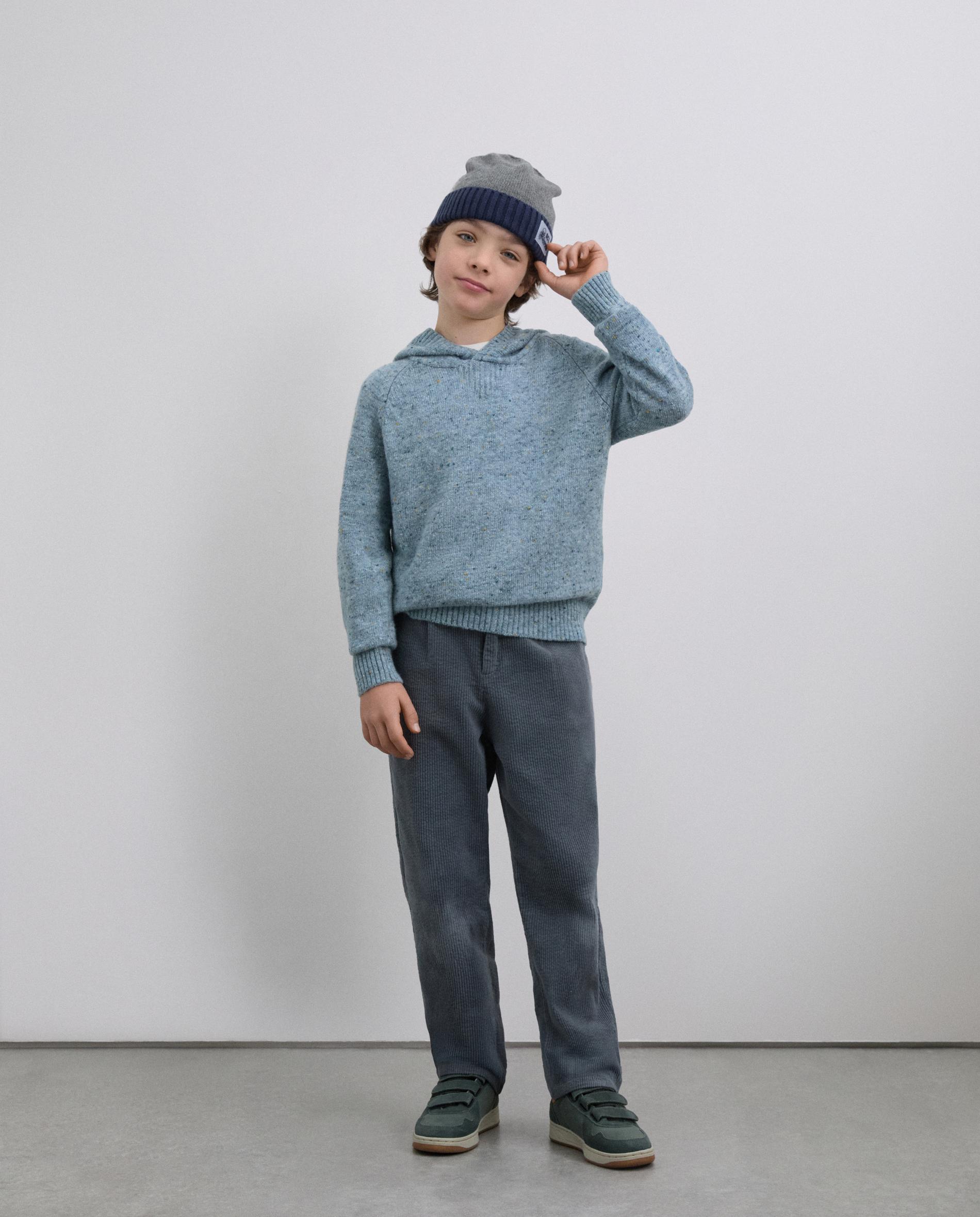 Camisola Infantil de Lã Tweed com Capuz Scalpers Caribe-3