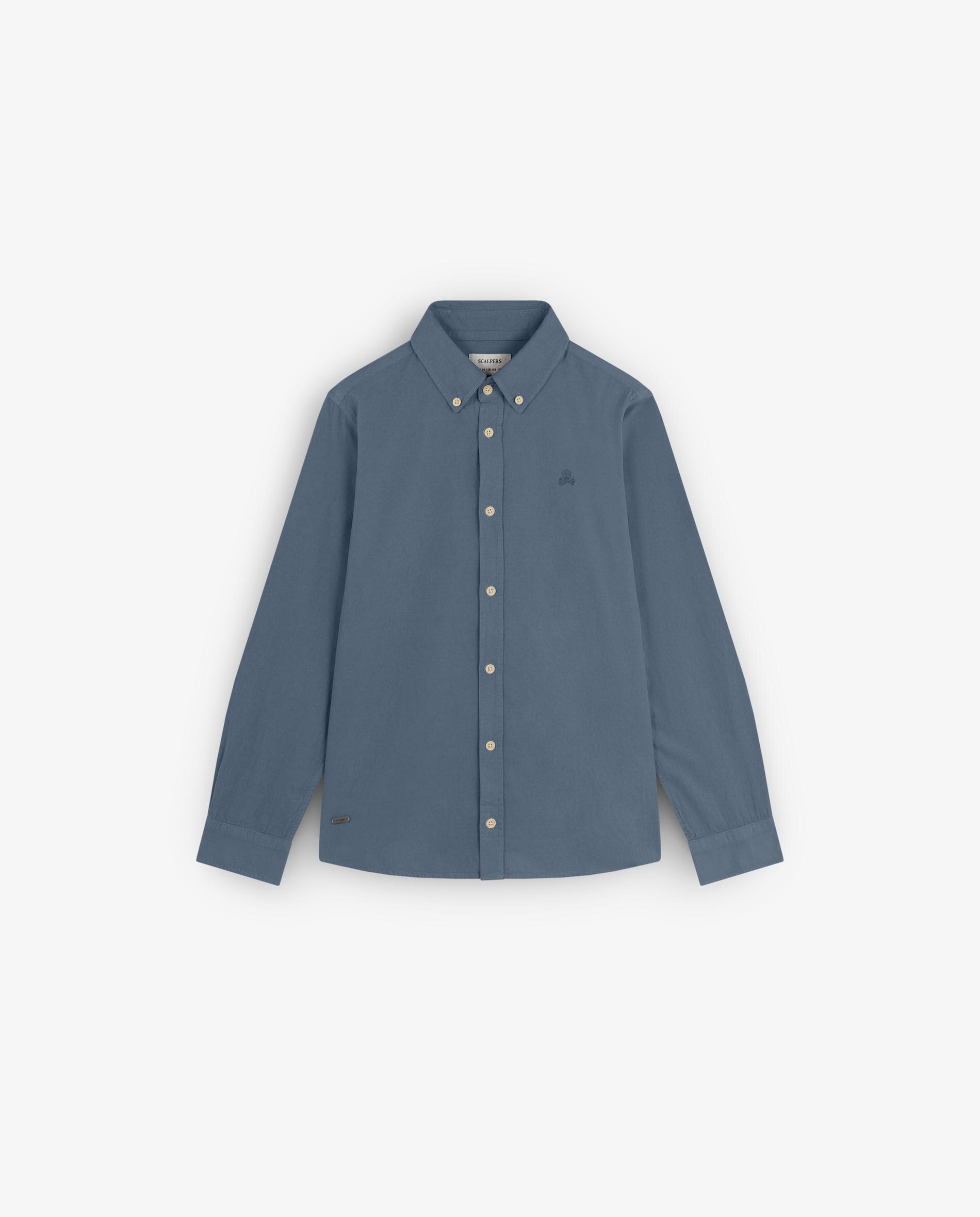 Camisa Infantil em Algodão e Manga Comprida Scalpers Azul-marinho-5
