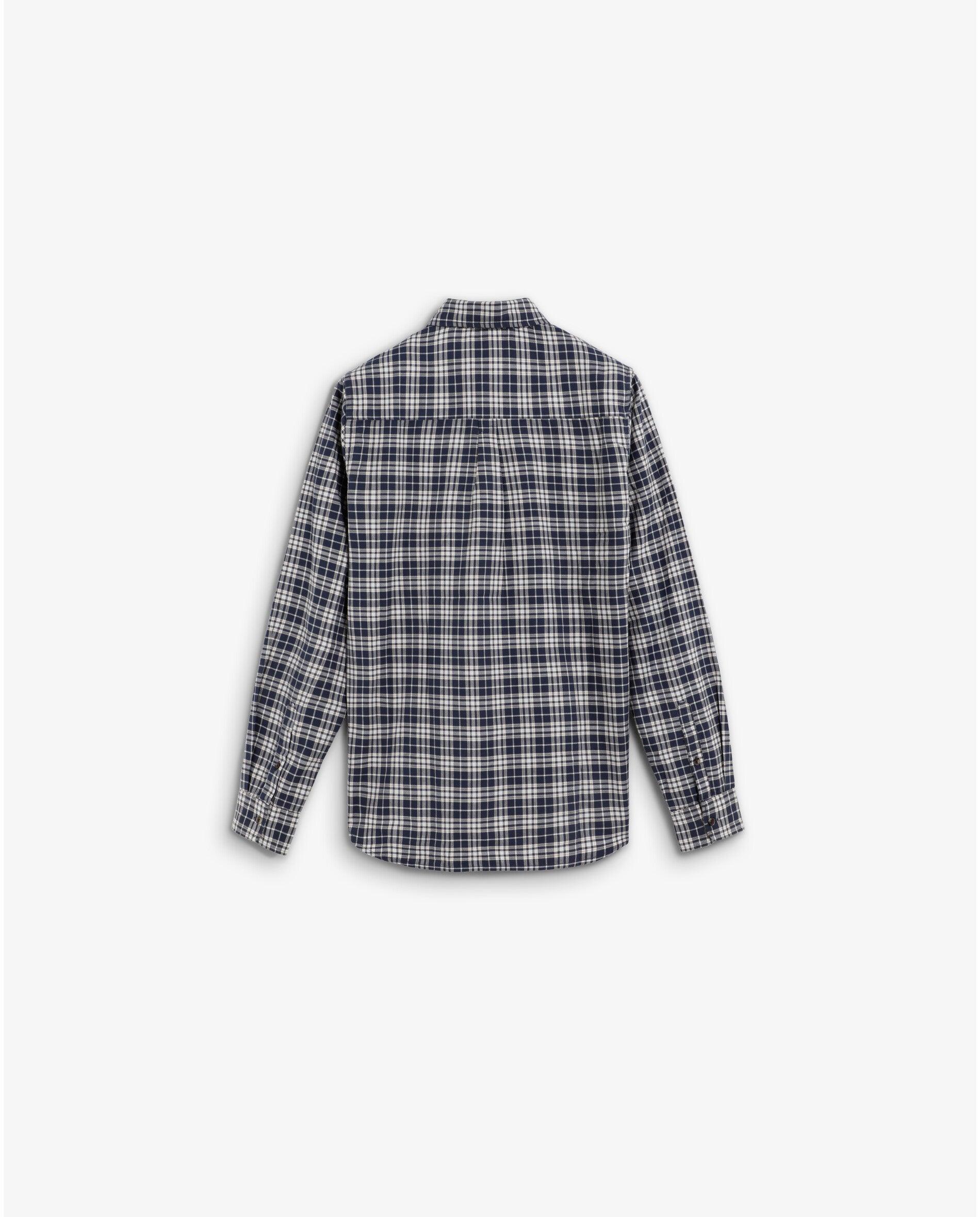 Camisa Infantil aos Quadrados de Algodão Scalpers Azul-4
