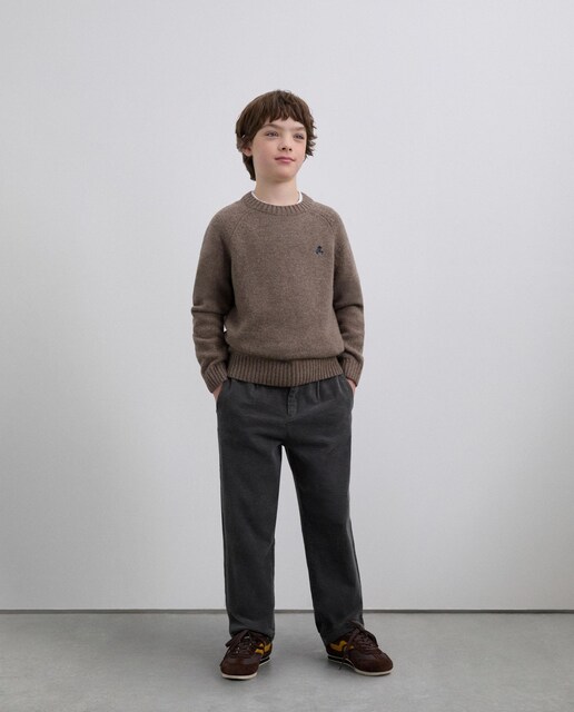 Imagem 0 de Calças Cinco Bolsos Infantil de Corte a Direito com Fecho de Botão