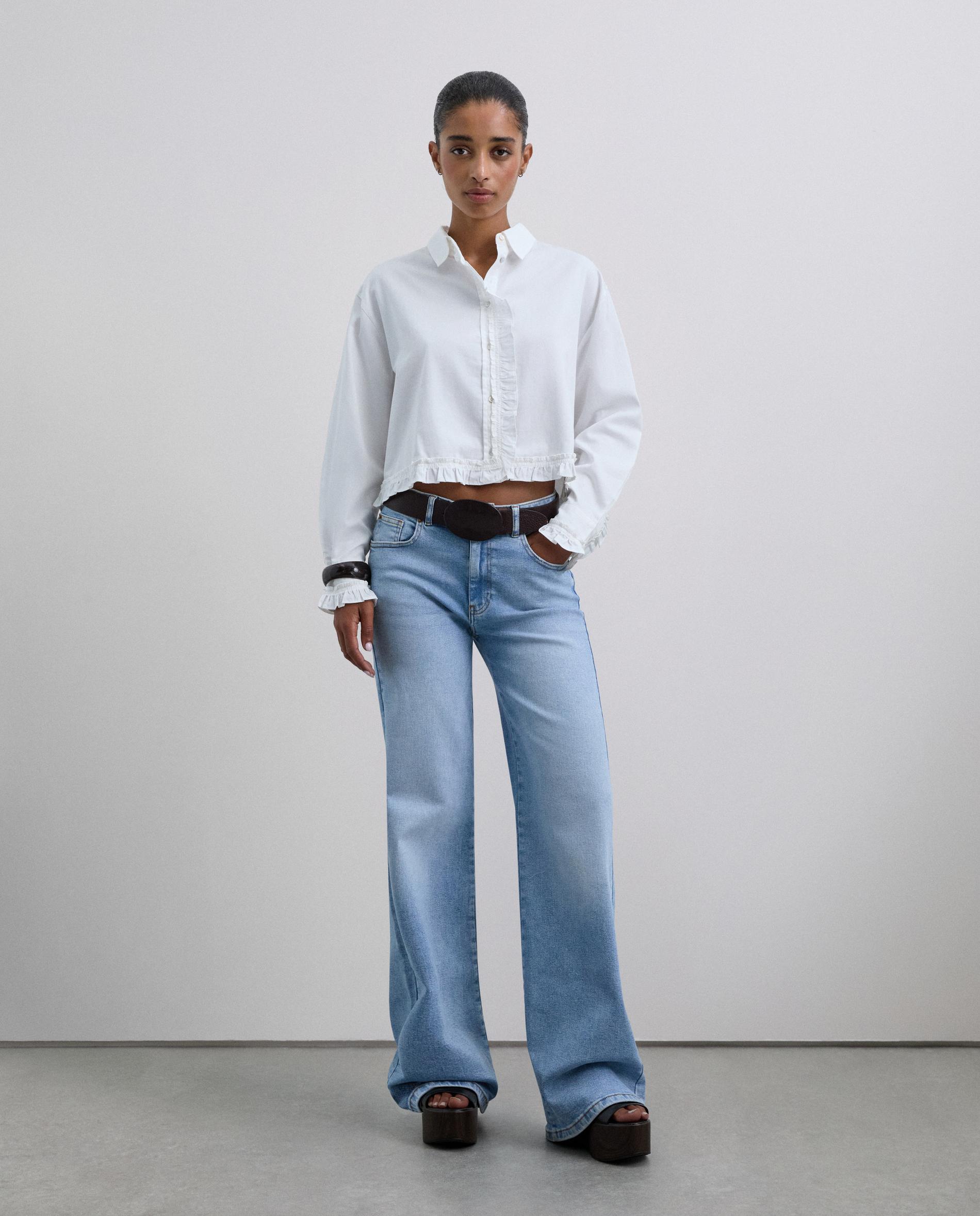 Camisa Básica de Algodão Regular Fit Branco-2