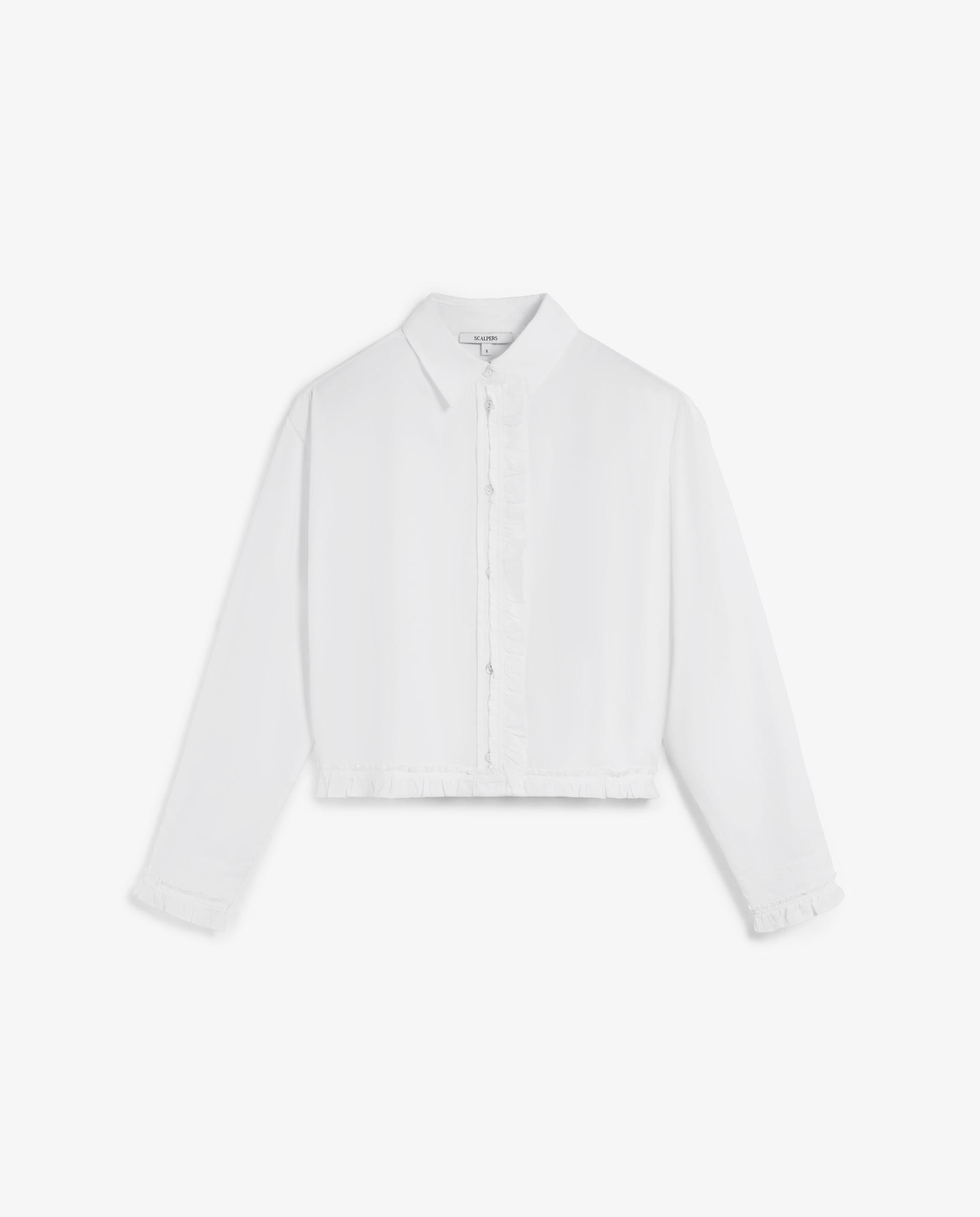 Camisa Básica de Algodão Regular Fit Branco-5