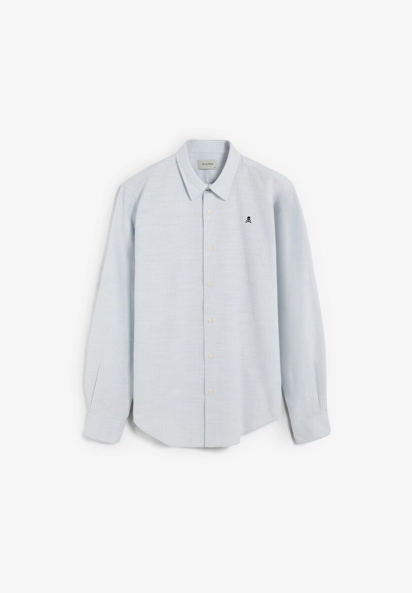 Camisa de Manga Comprida e Fecho de Botões Natural-1