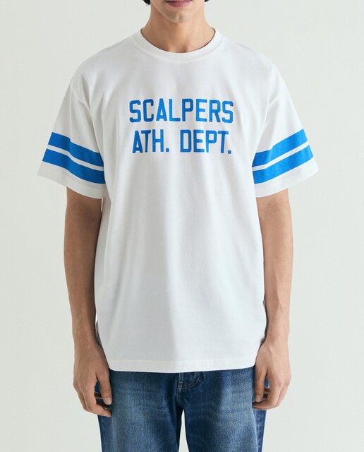 Imagem 0 de T-shirt de Manga Curta com Riscas em Contraste