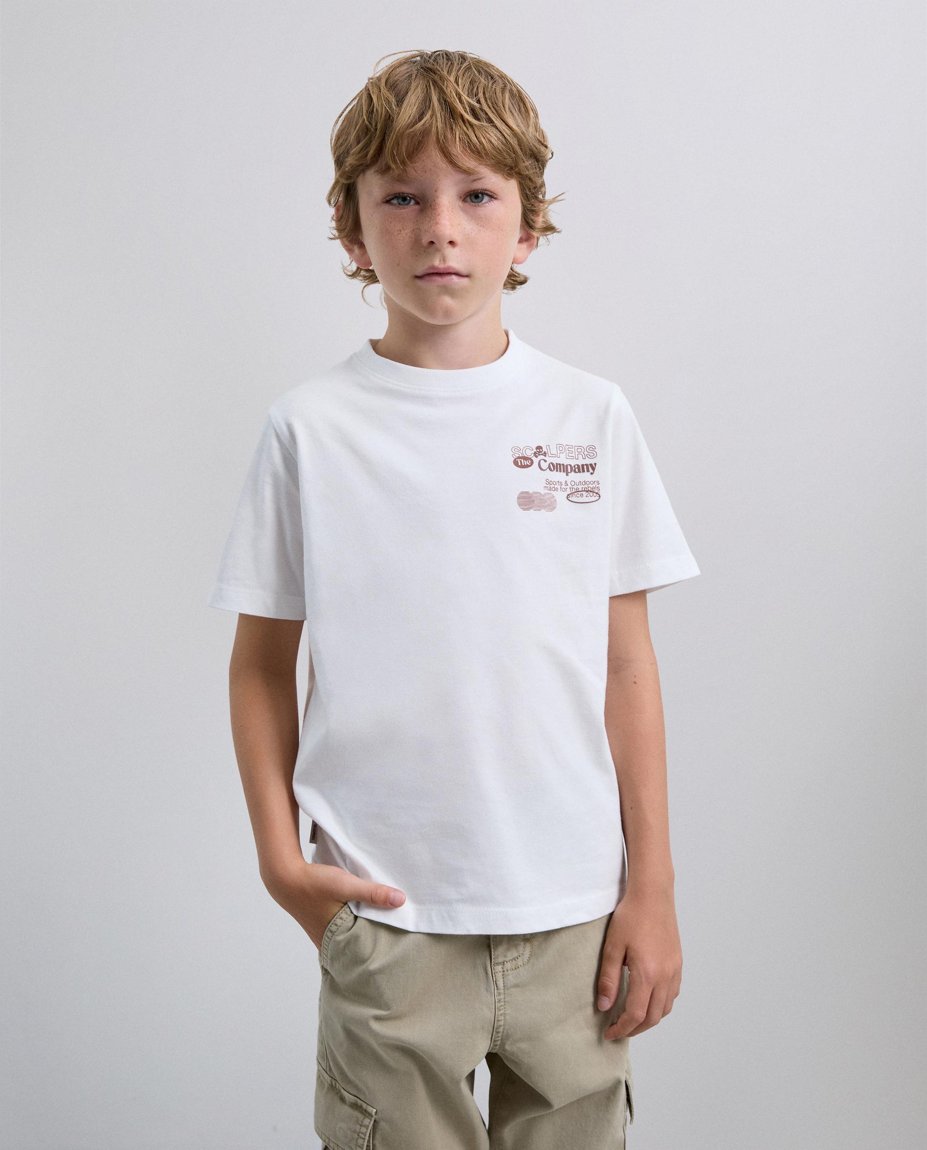 T-shirt 100% Algodão e Corte Regular Fit Scalpers Branco-1