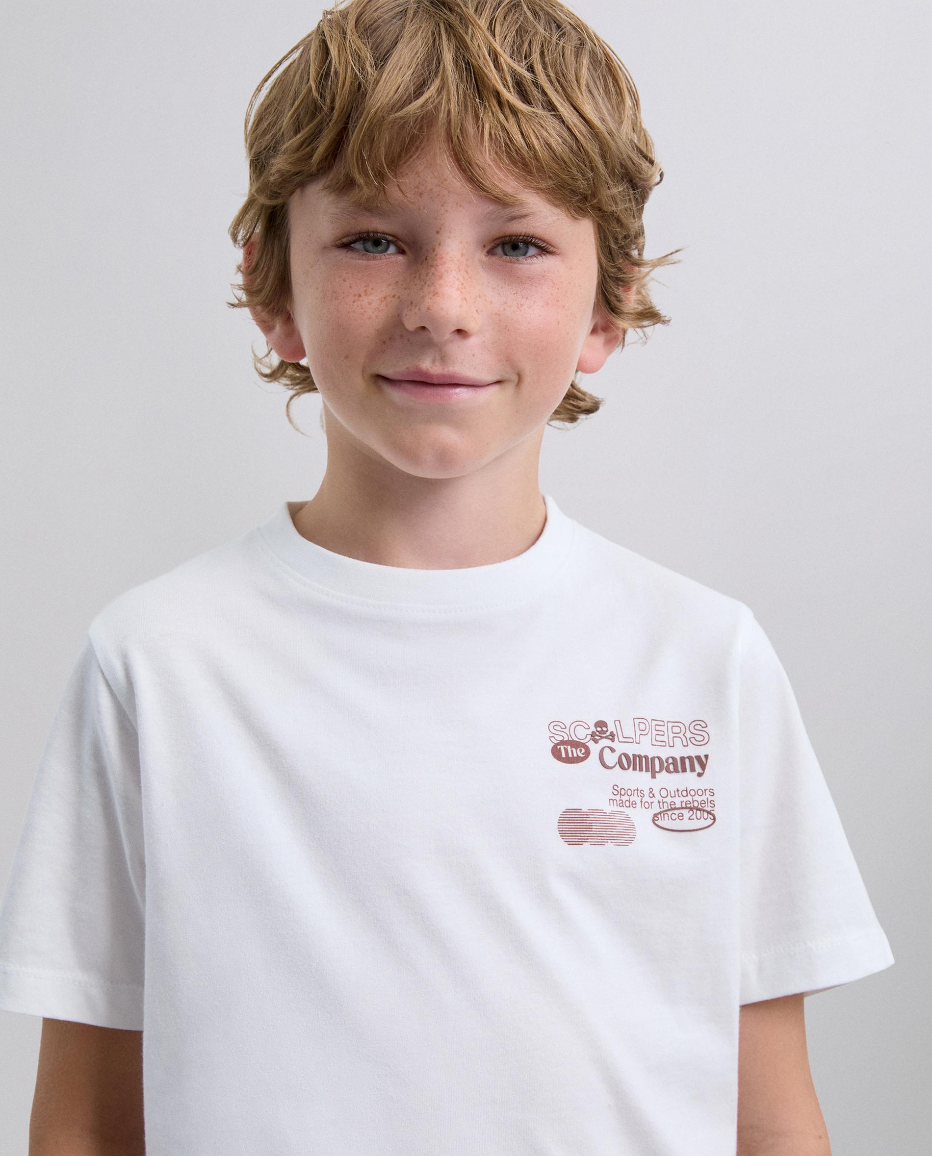T-shirt 100% Algodão e Corte Regular Fit Scalpers Branco-3
