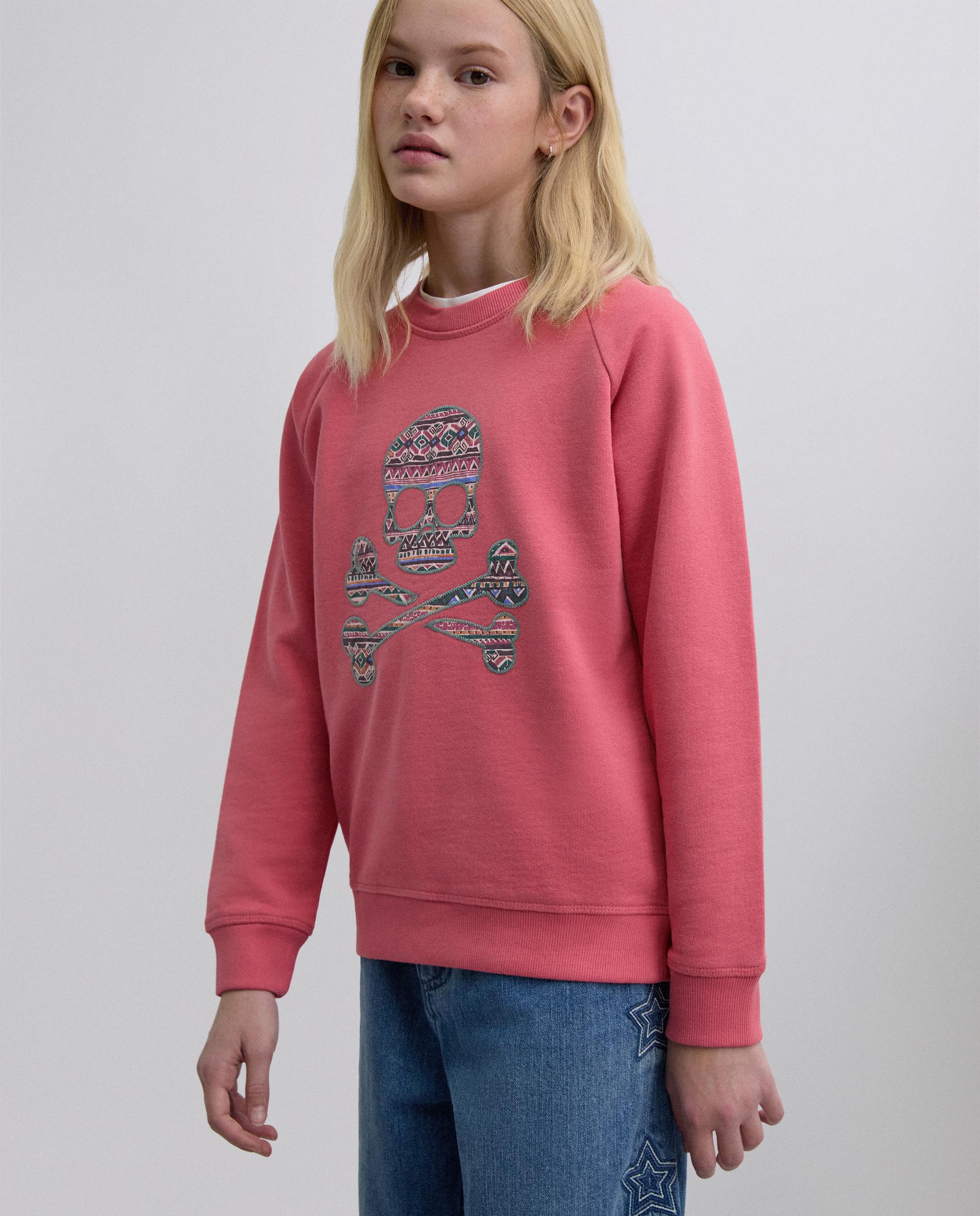 Sweatshirt Infantil de Algodão com Caveira Scalpers Morango-1