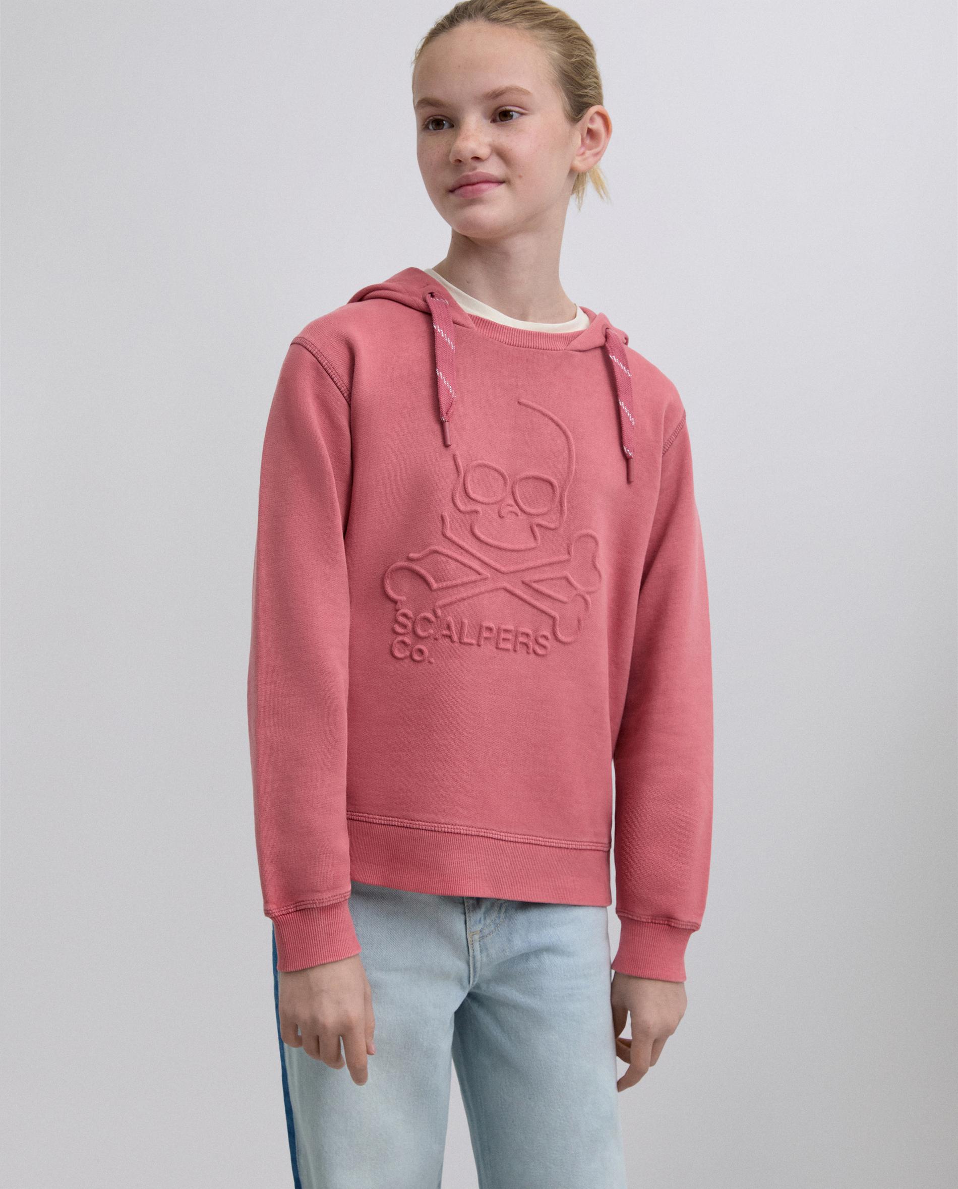 Sweatshirt Infantil de Algodão com Capuz Scalpers Morango-1