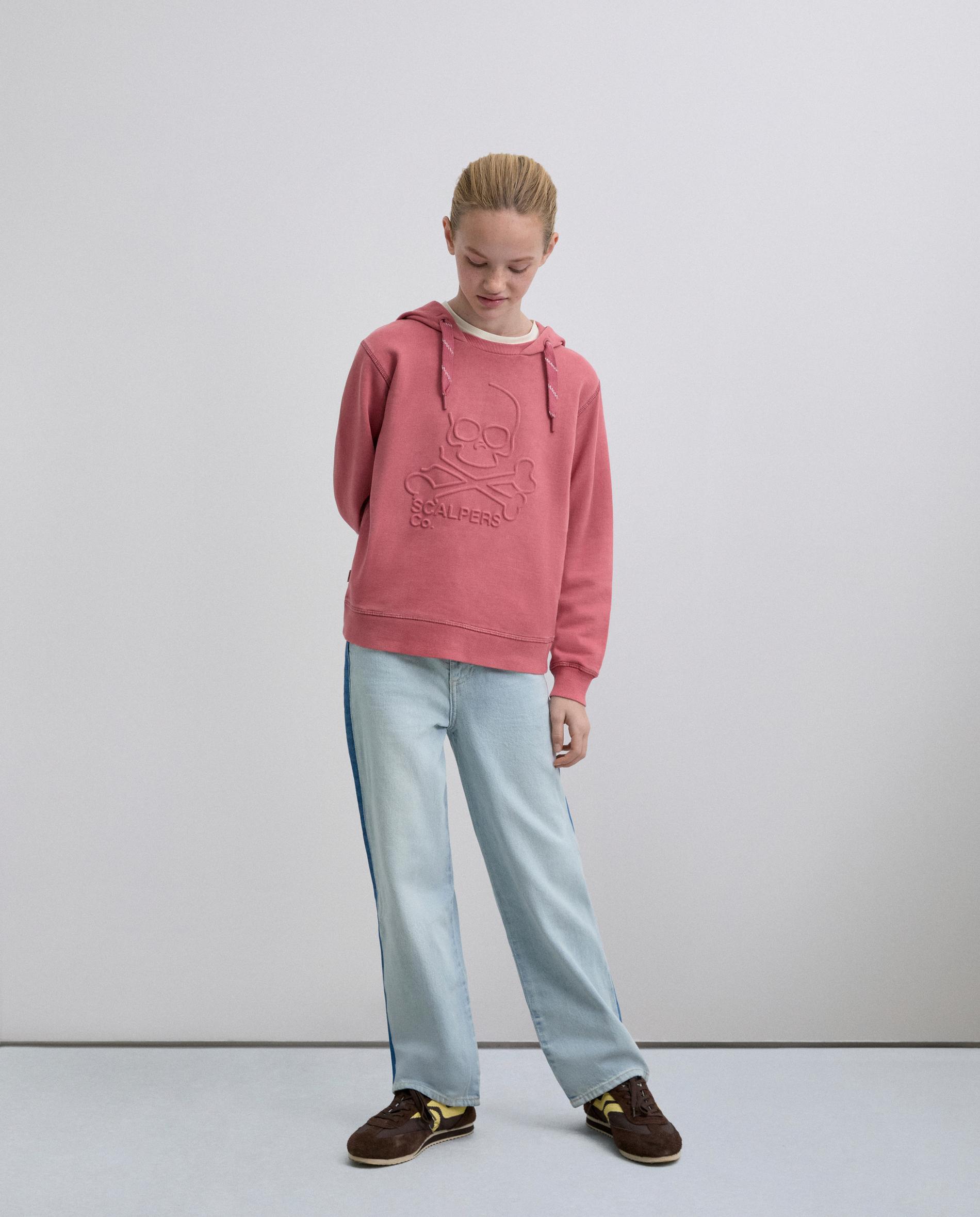 Sweatshirt Infantil de Algodão com Capuz Scalpers Morango-3