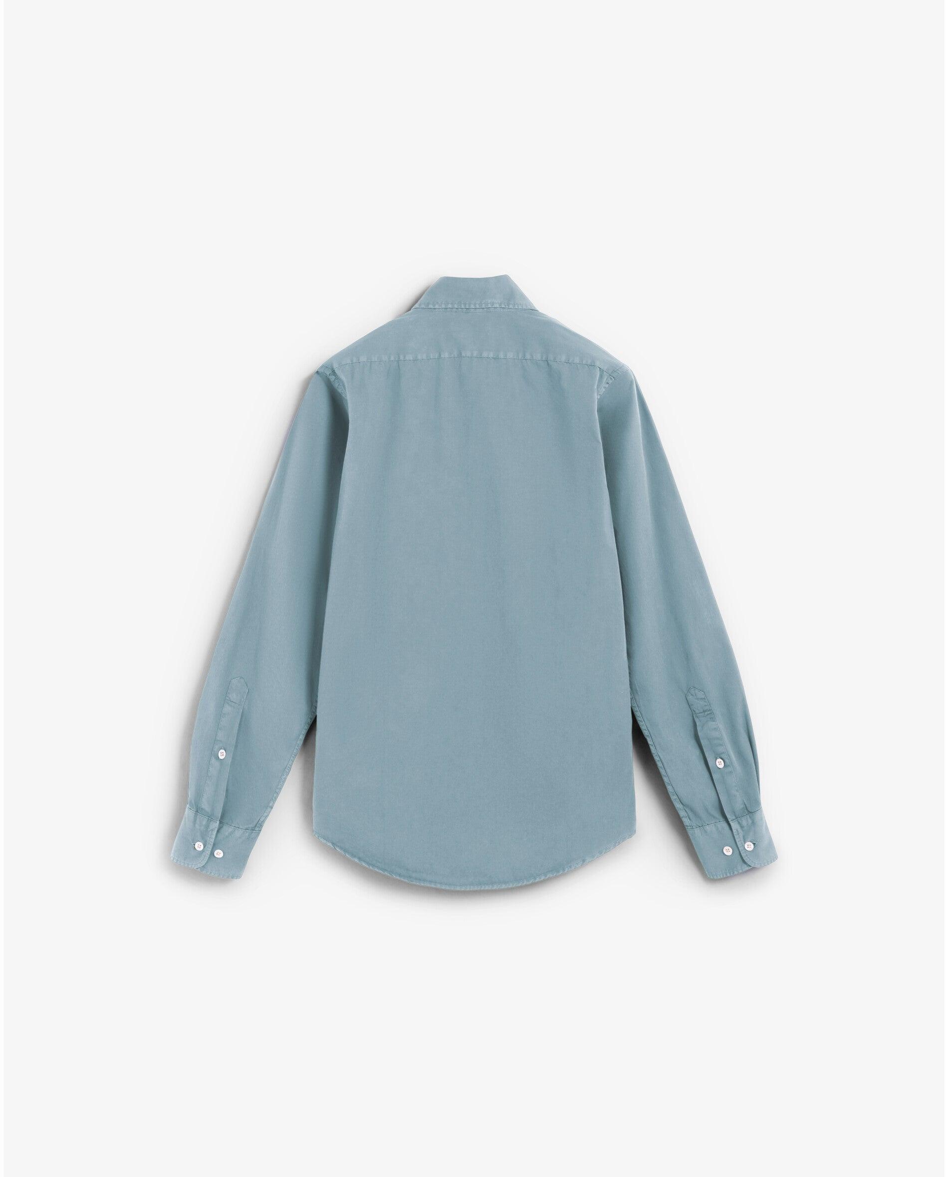 Camisa Regular Fit Lisa Azul-acinzentado-2