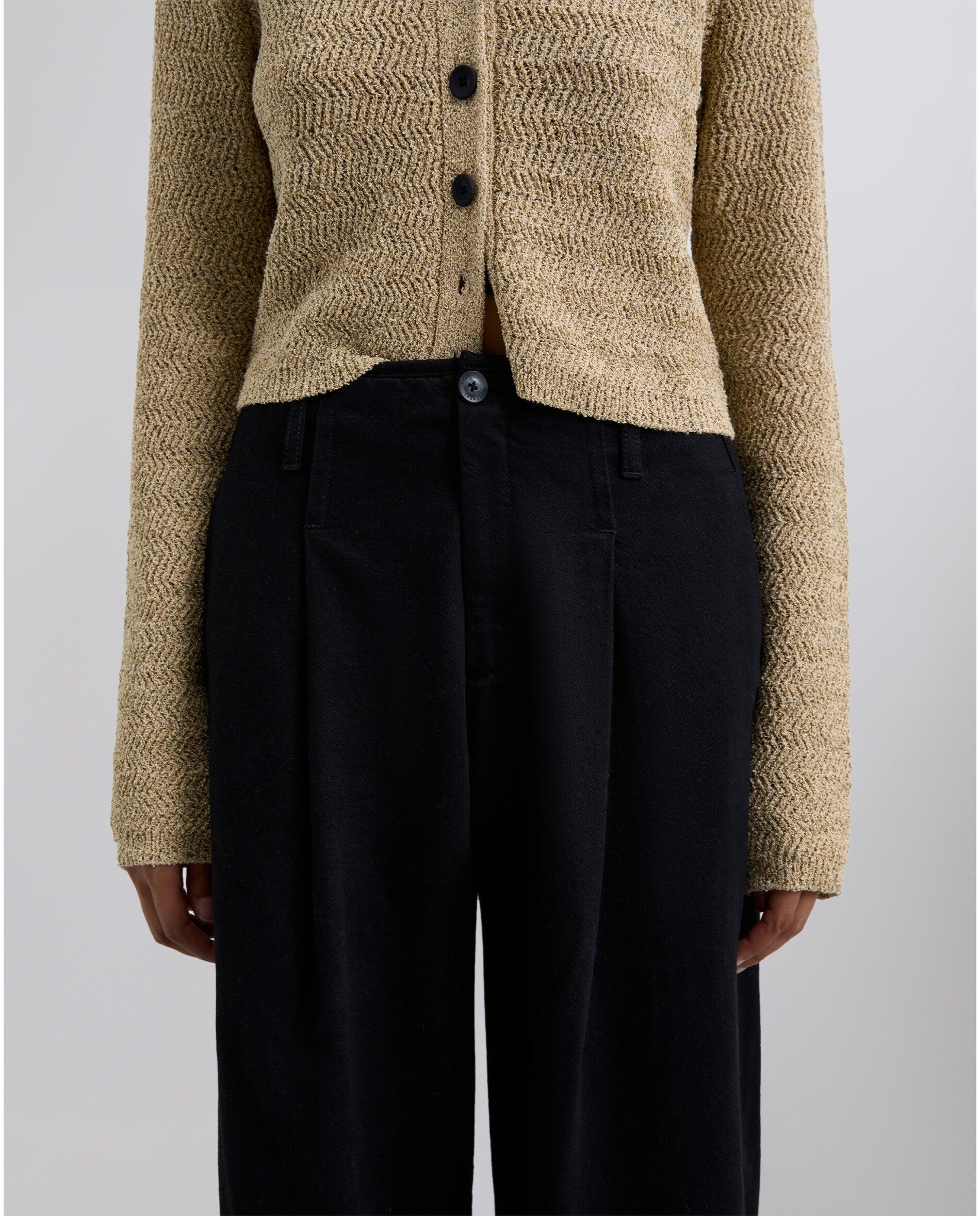 Calças Formais Tipo Calças Chino de Algodão Preto-4