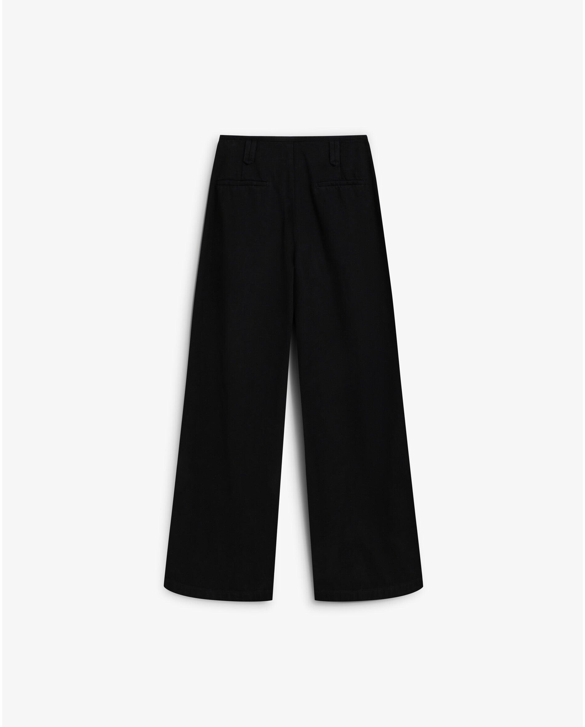 Calças Formais Tipo Calças Chino de Algodão Preto-6