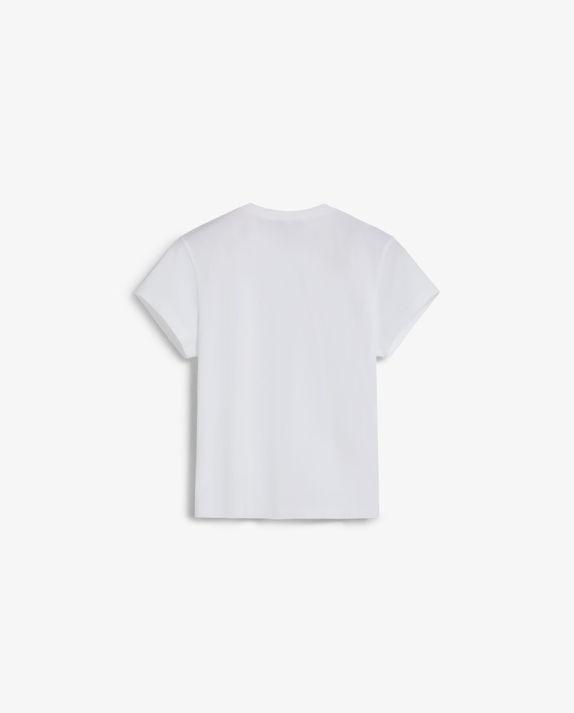 T-shirt de Manga Curta com Pedraria Branco-7