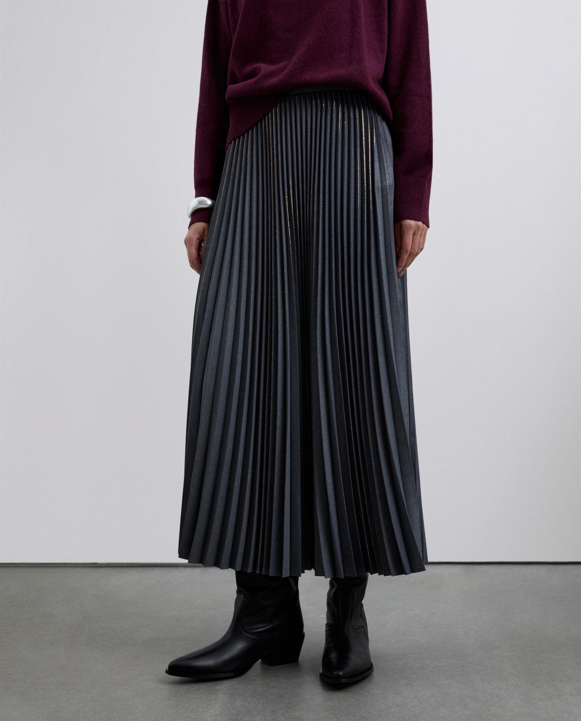 Imagem 0 de Saia Midi com Cintura Elástica Regular Fit