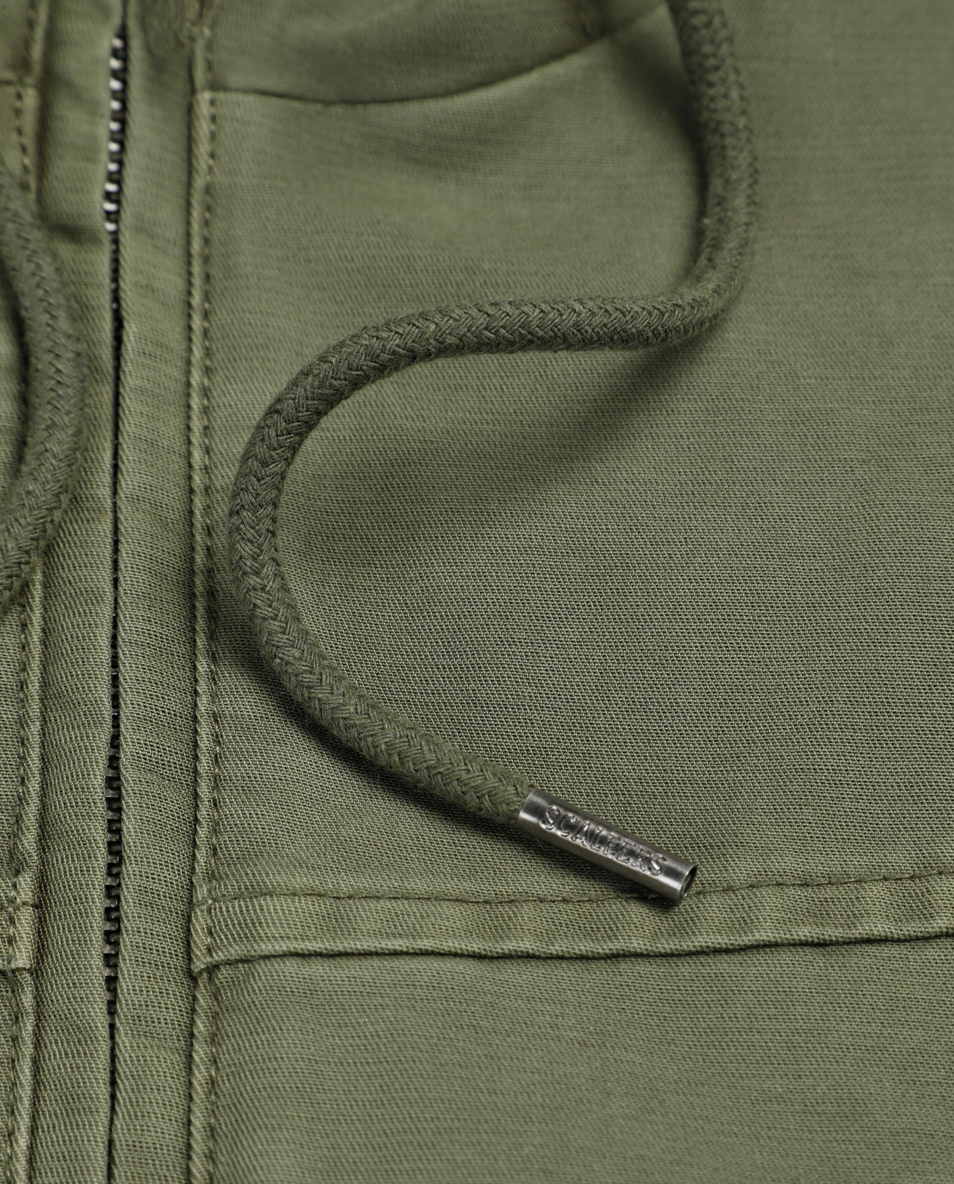 Parka com Capuz e Fecho Zip Caqui-7