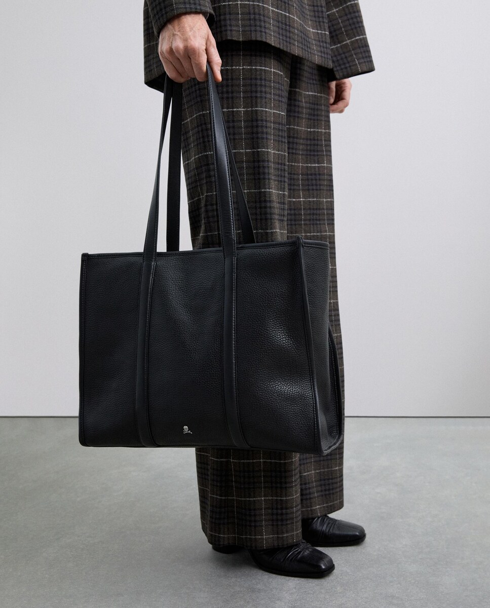 Calças Retas com Estampado aos Quadrados Multicolor-6