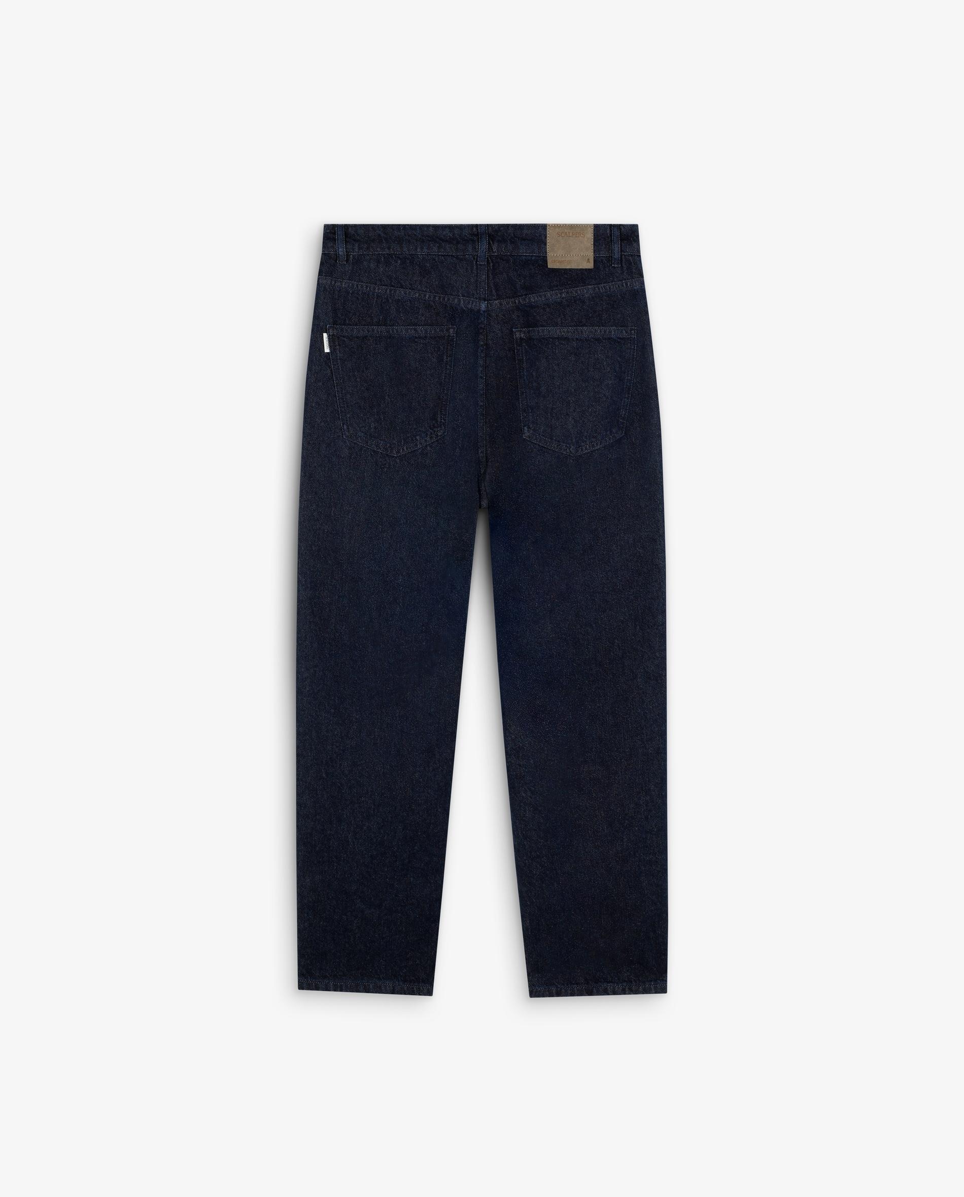 Jeans Regular com Fecho de Botão e Fecho Zip Azul-escuro-6