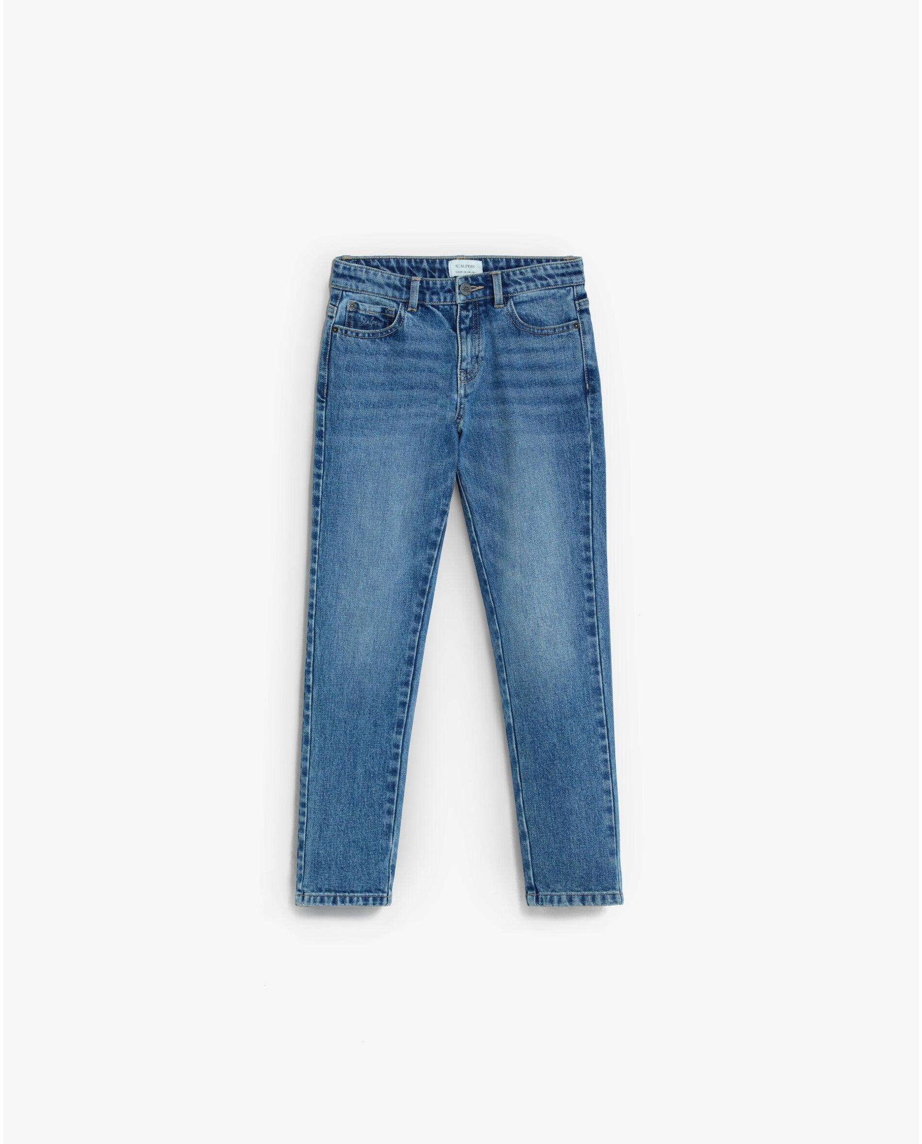 Jeans Regular Fit Ligeiramente Elásticos Infantil Azul-índigo-5