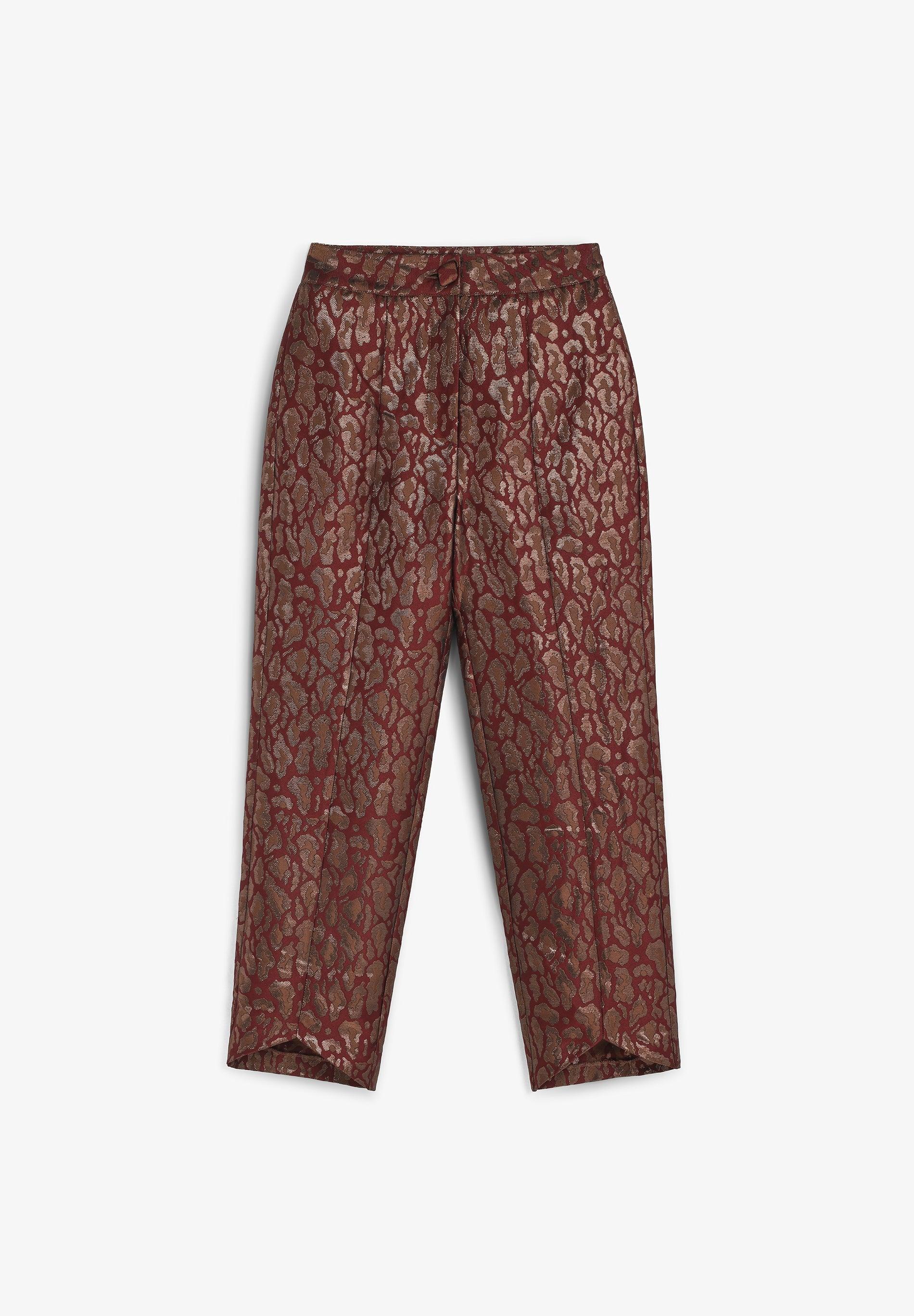 Calças de Corte a Direito com Fecho Frontal de Botão e Fecho Zip Multicolor-3