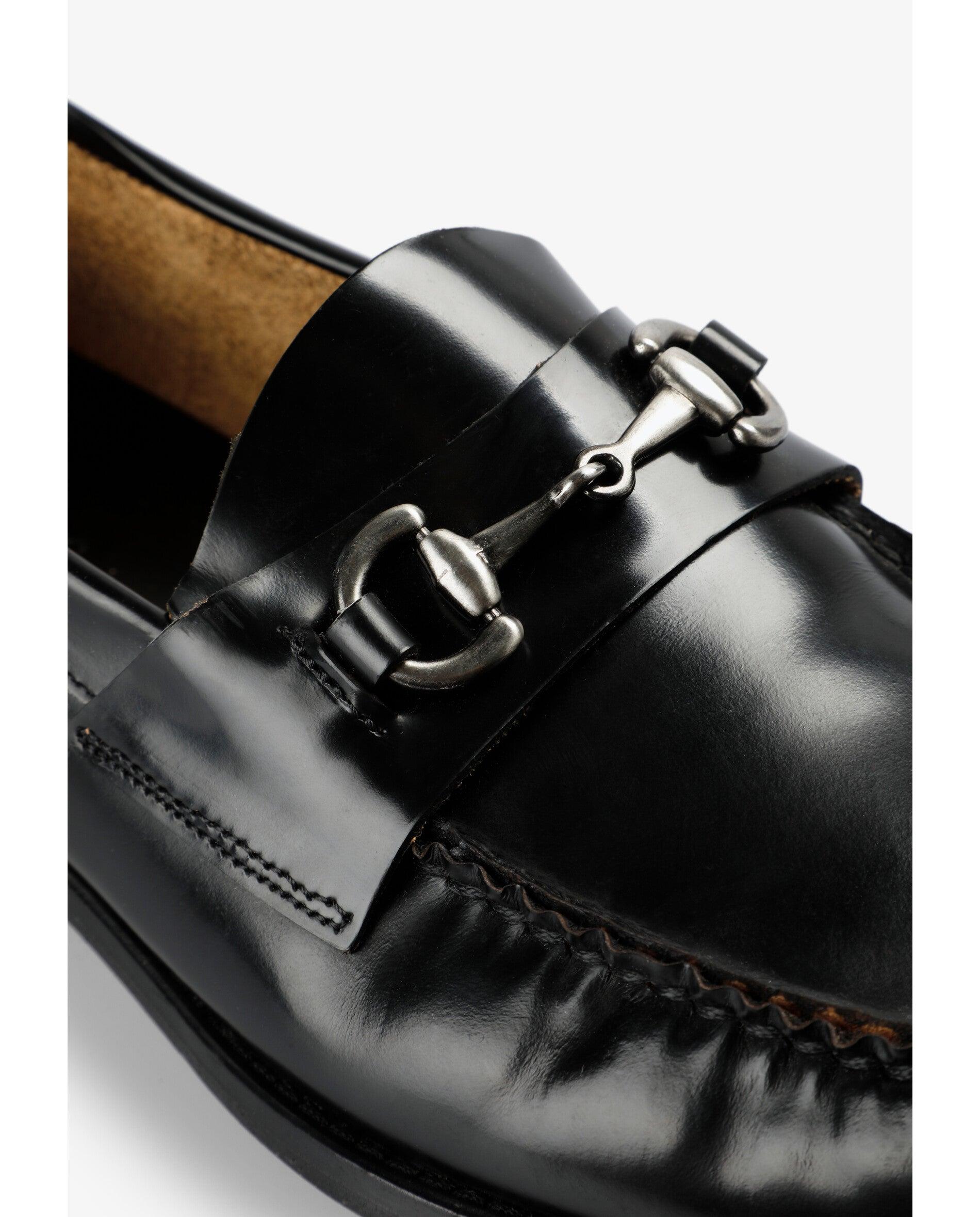 Mocassins de Pele com Acabamento Brilhante Preto-6