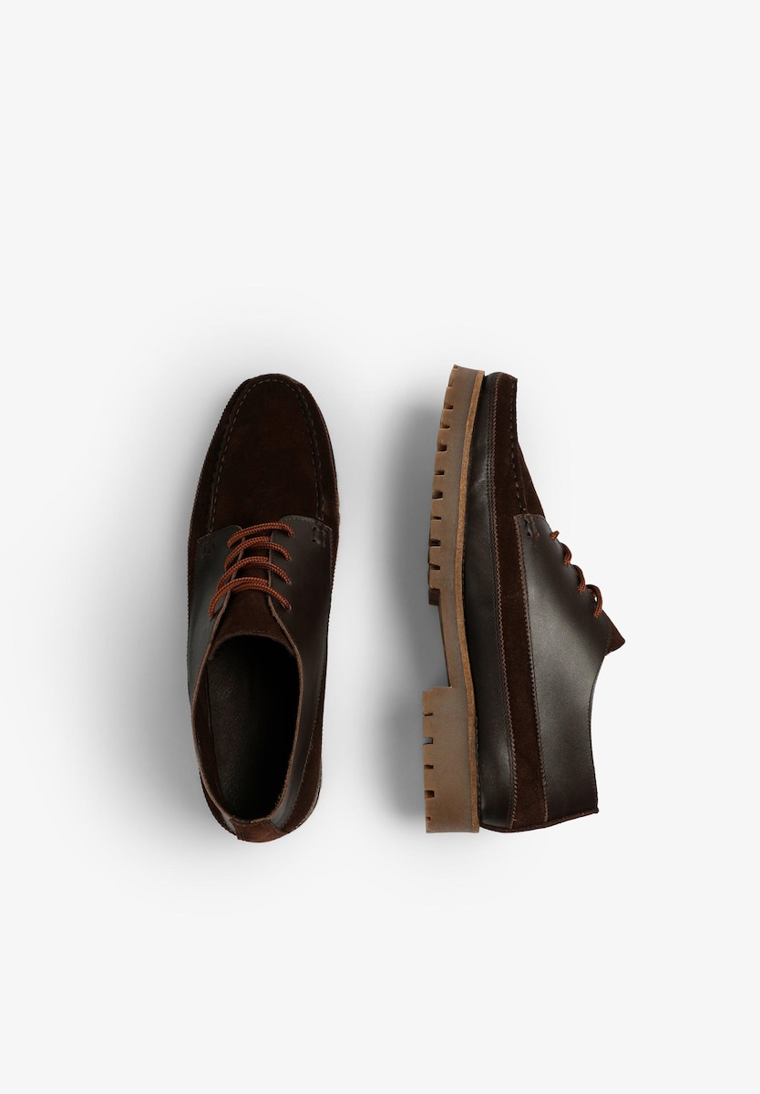 Sapatos Confortáveis com Atacadores e Reforço no Calcanhar Castanho-8