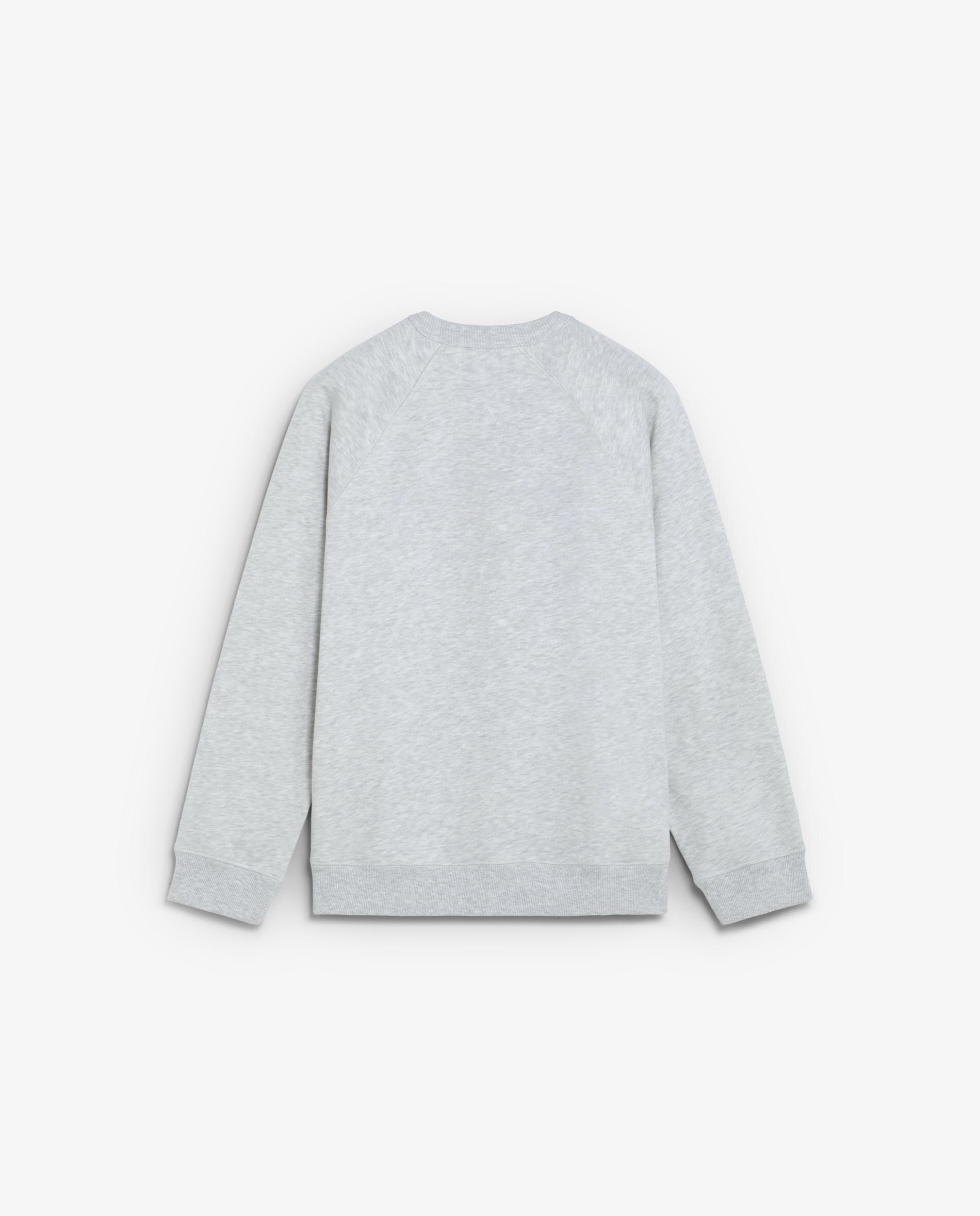 Sweatshirt com Gola Redonda e Logo Frontal Cinzento-claro-2