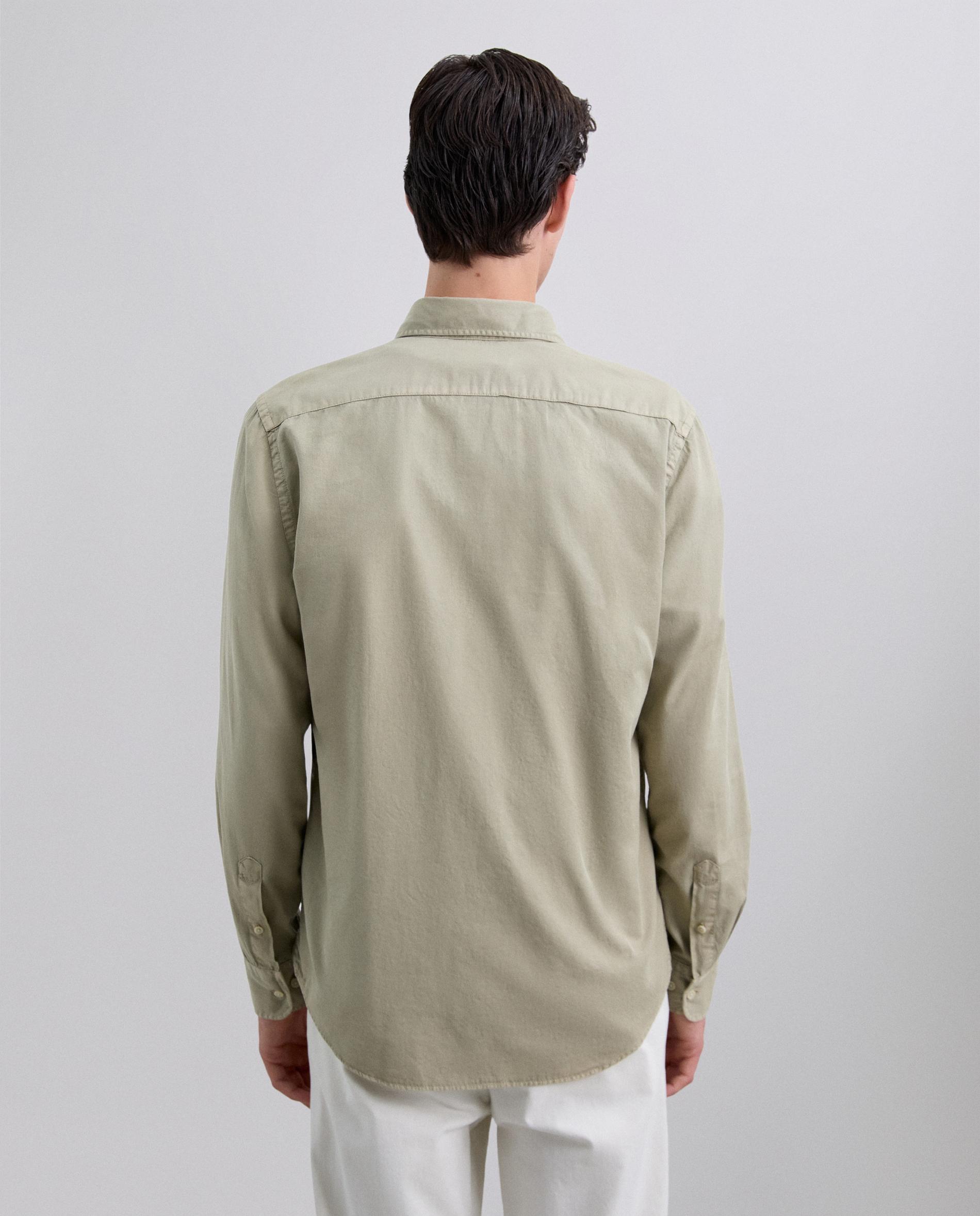 Camisa de Algodão Regular Fit Caqui-3