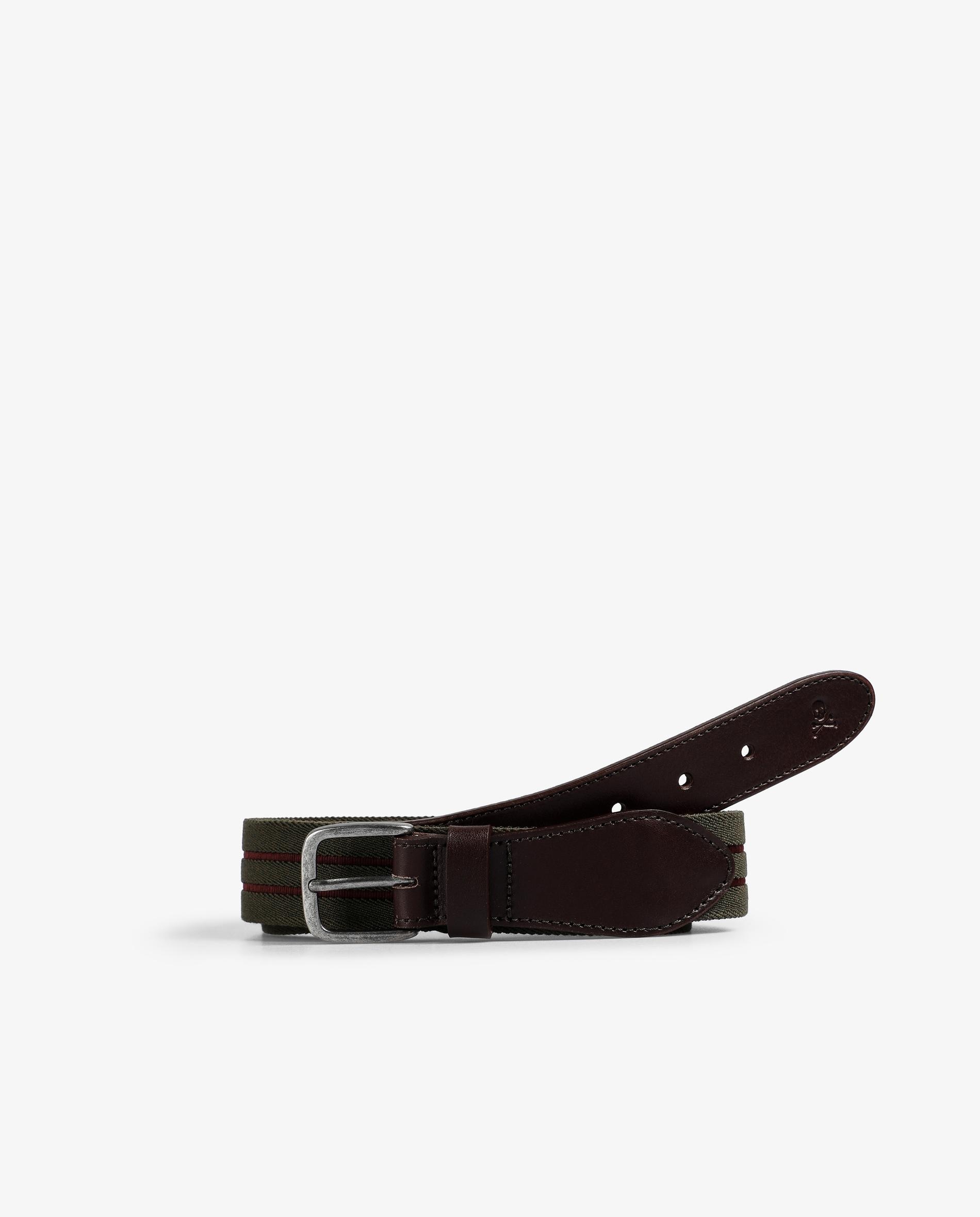 Imagem 0 de Cinto Elástico com Detalhes de Pele em Contraste