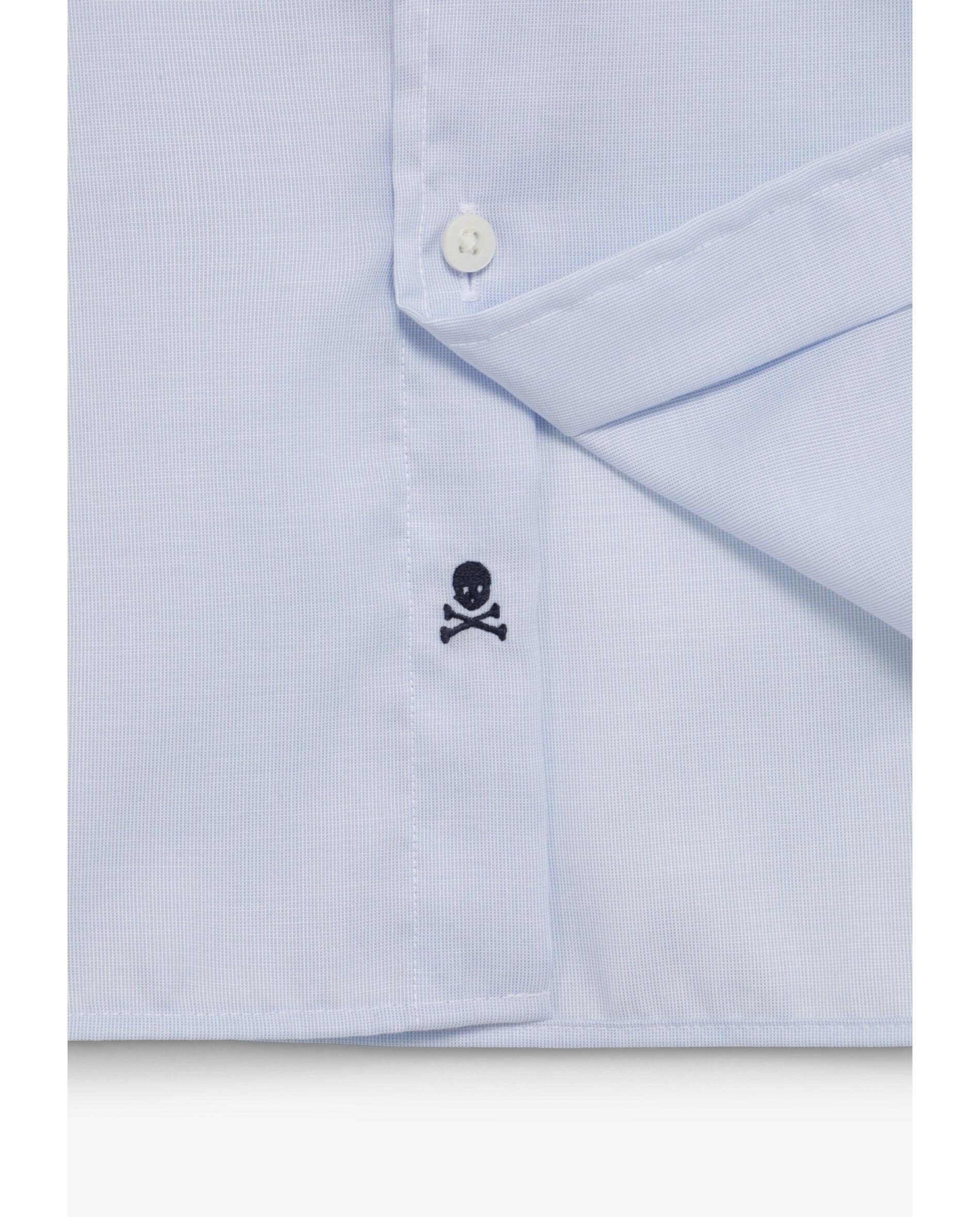 Camisa Regular Fit Lisa Azul-3