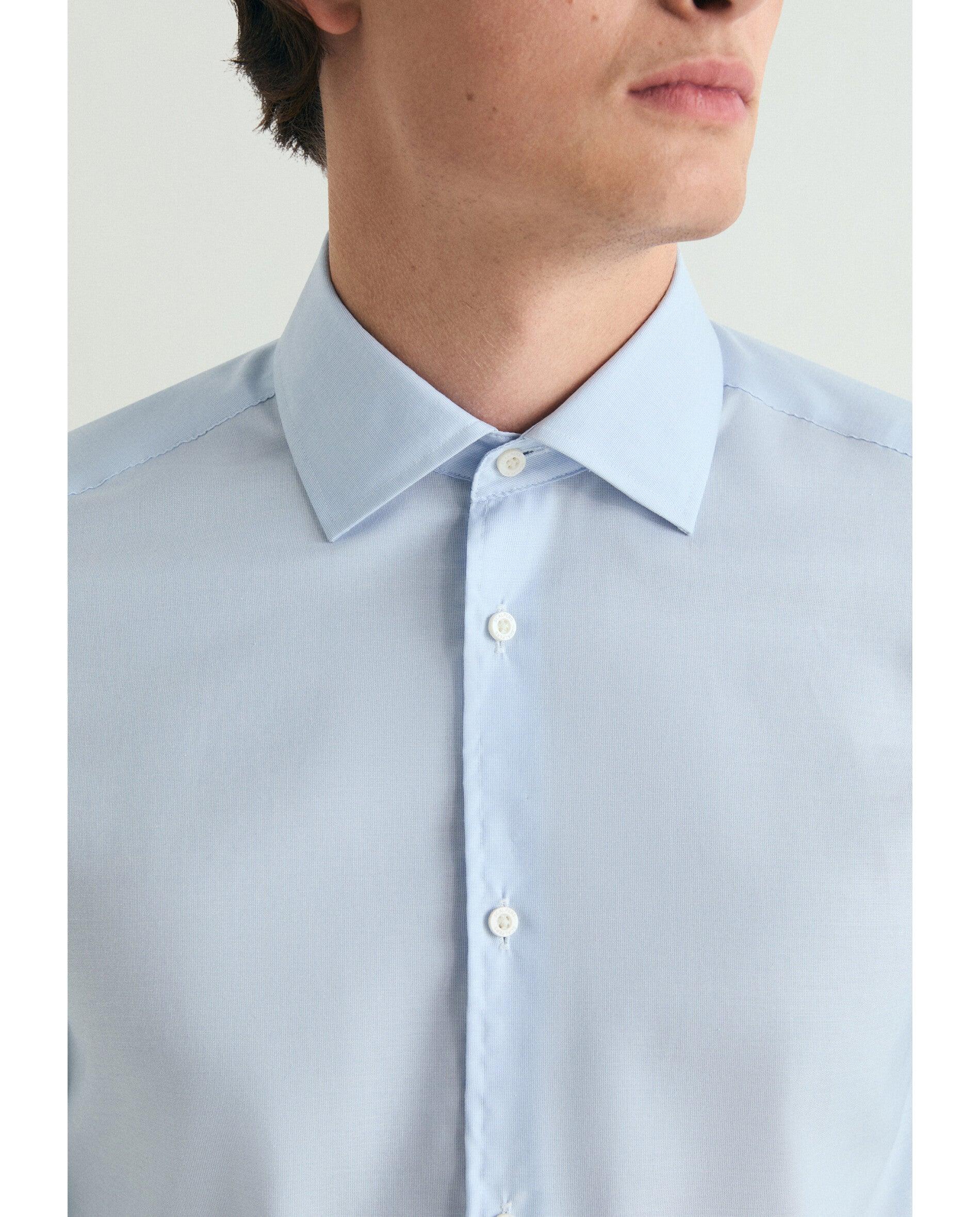 Camisa Regular Fit Lisa Azul-5