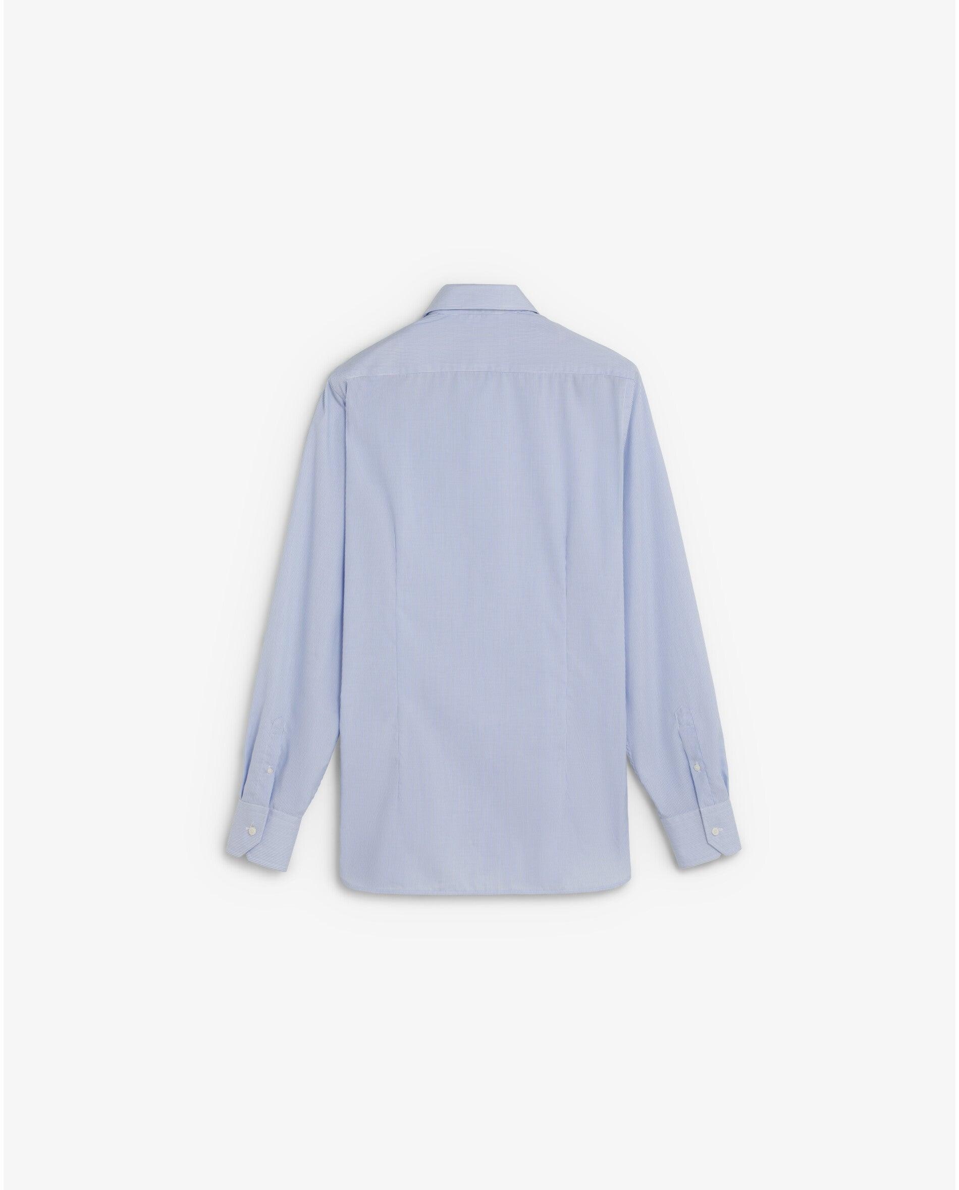Camisa Regular Fit Às Riscas Azul-8