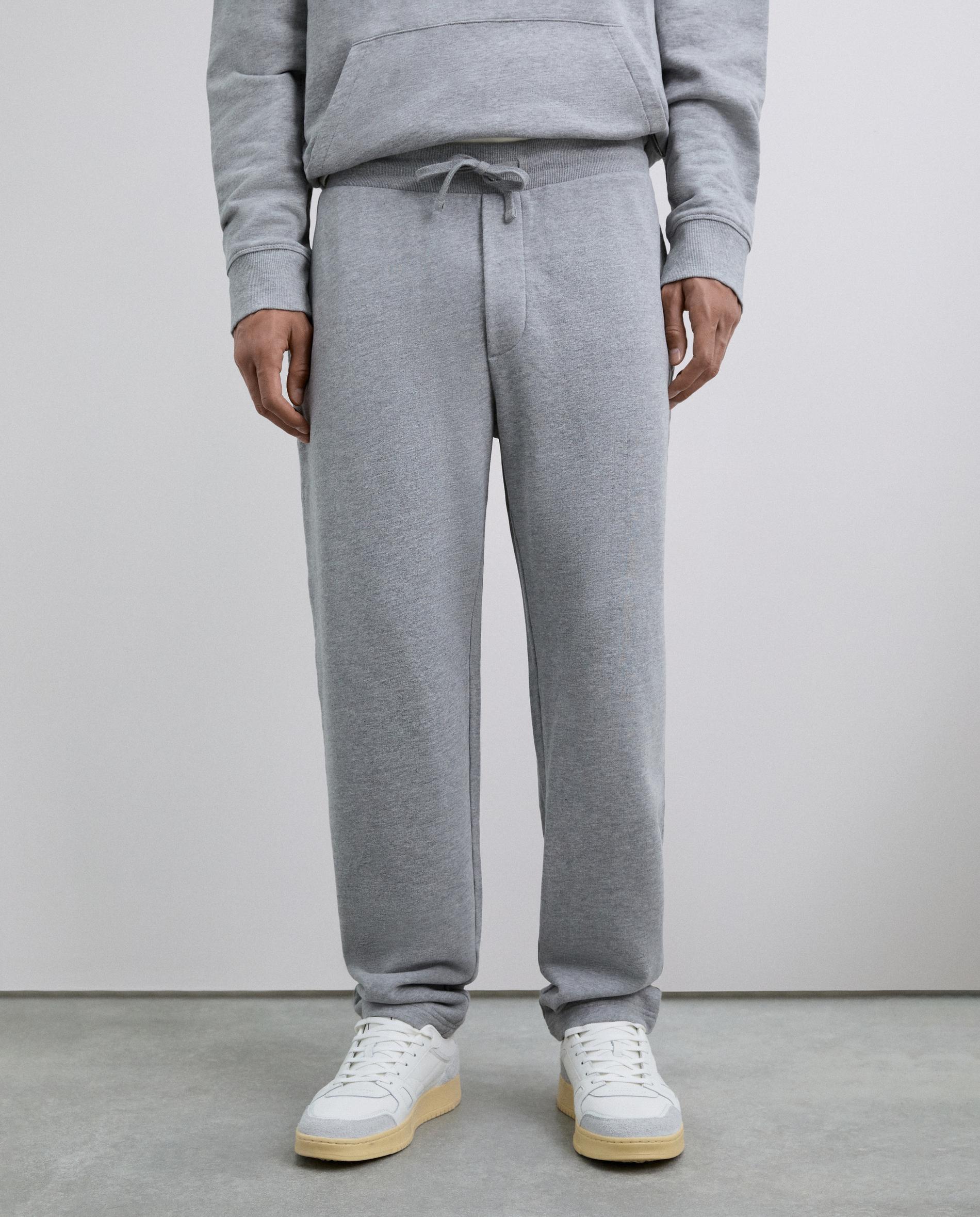 Calças Joggers Tipo Jogger de Algodão Cinzento-claro-2