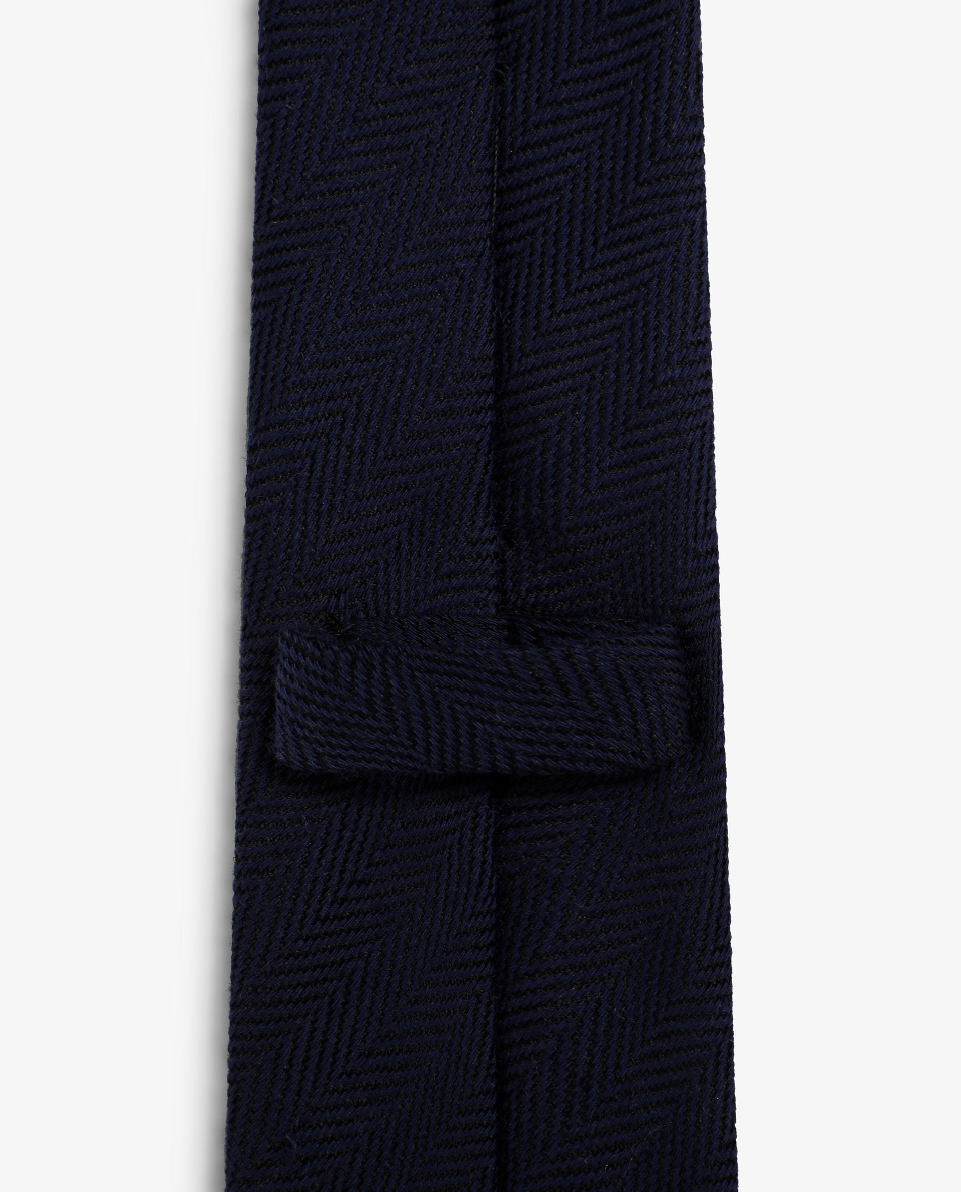 Gravata de Lã com Design Espiga Navy-3