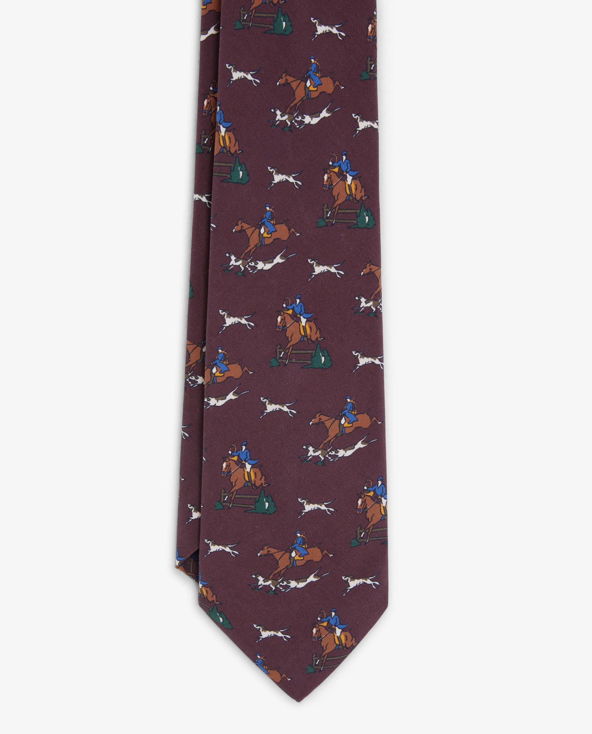 Gravata de Seda com Estampado Fantasia Bordeaux-2