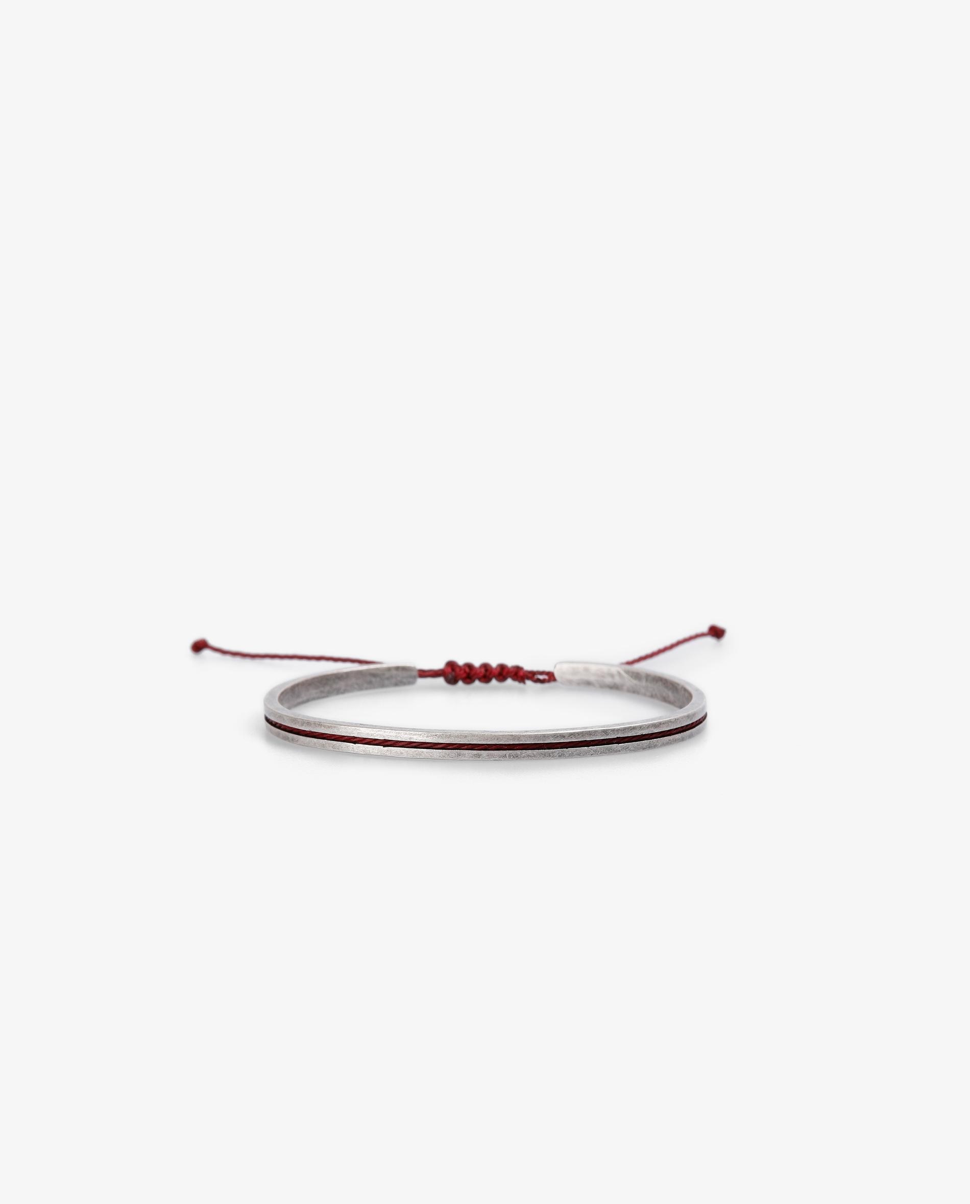 Pulseira Rígida com Linha Central em Contraste Roxo-1
