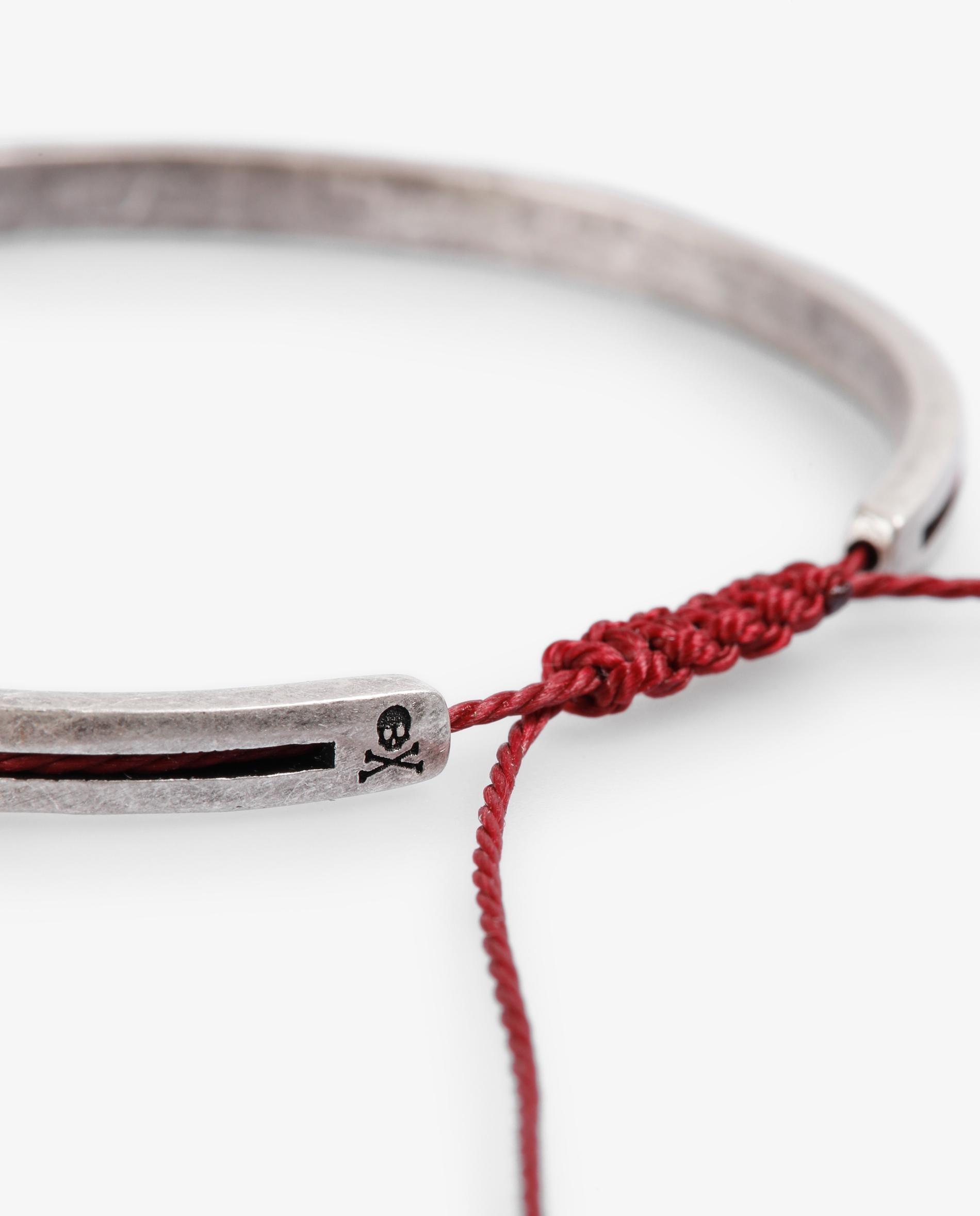Pulseira Rígida com Linha Central em Contraste Roxo-4
