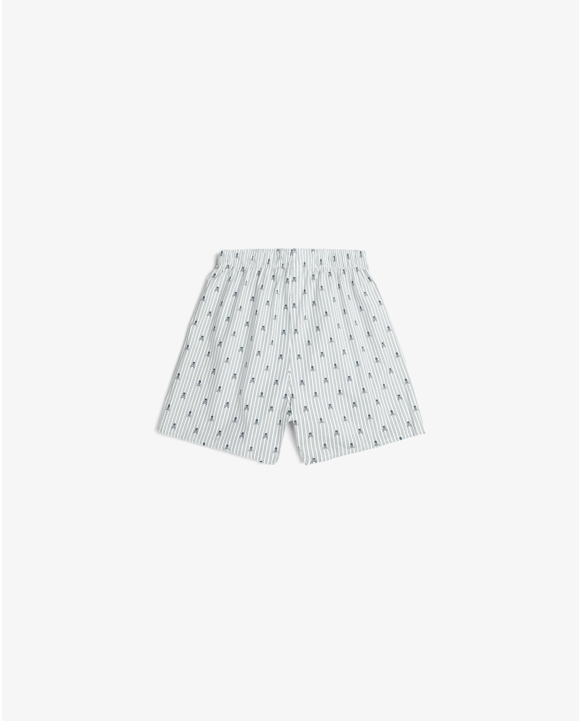 Boxer de Tecido em Algodão Estampado Caqui-2