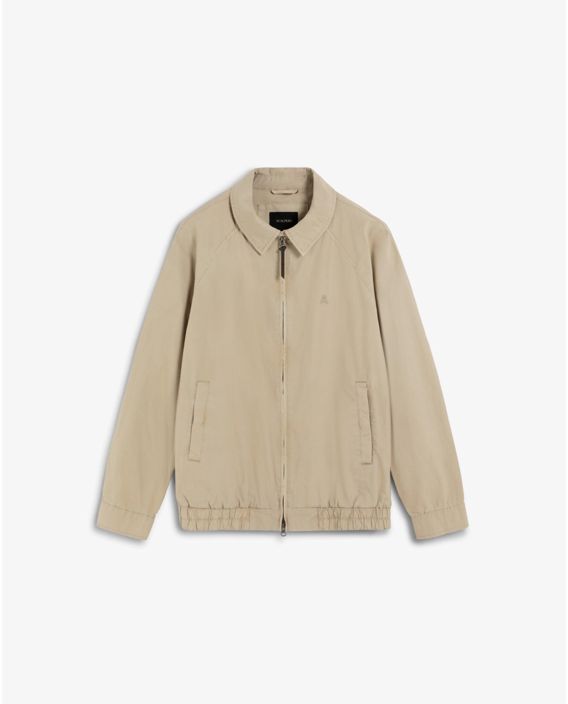 Blusão Bomber de Algodão com Fecho Zip Camel-6