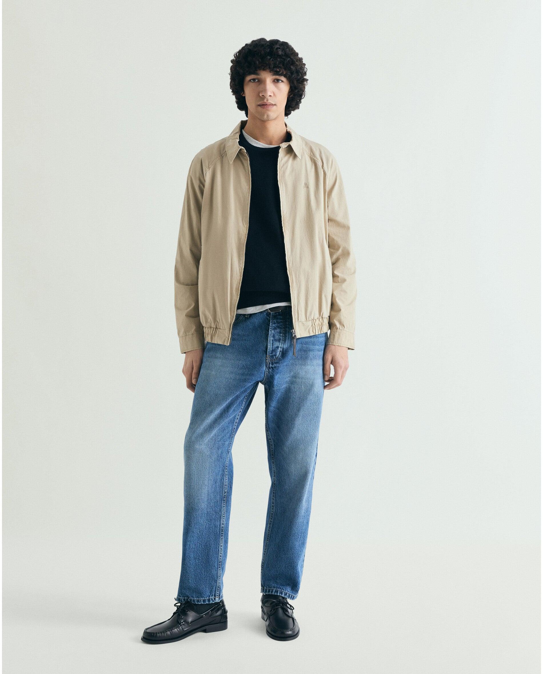 Blusão Bomber de Algodão com Fecho Zip Camel-9