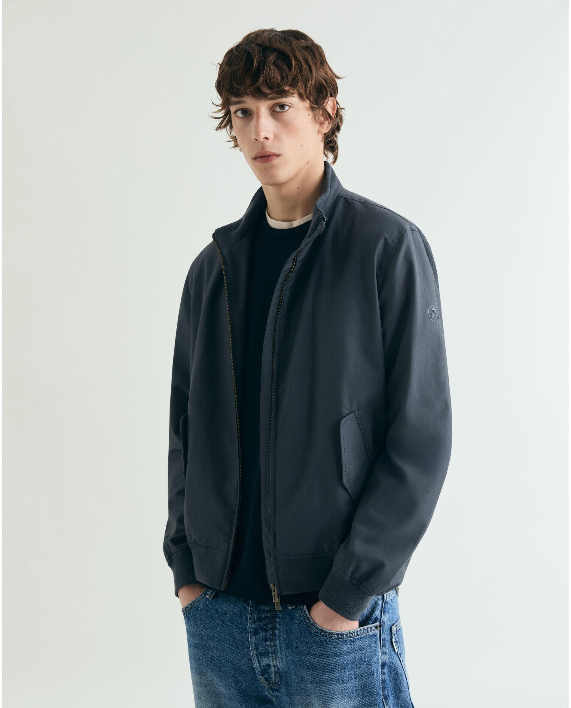 Blusão Bomber com Fecho Zip de Cursor Duplo Navy-5