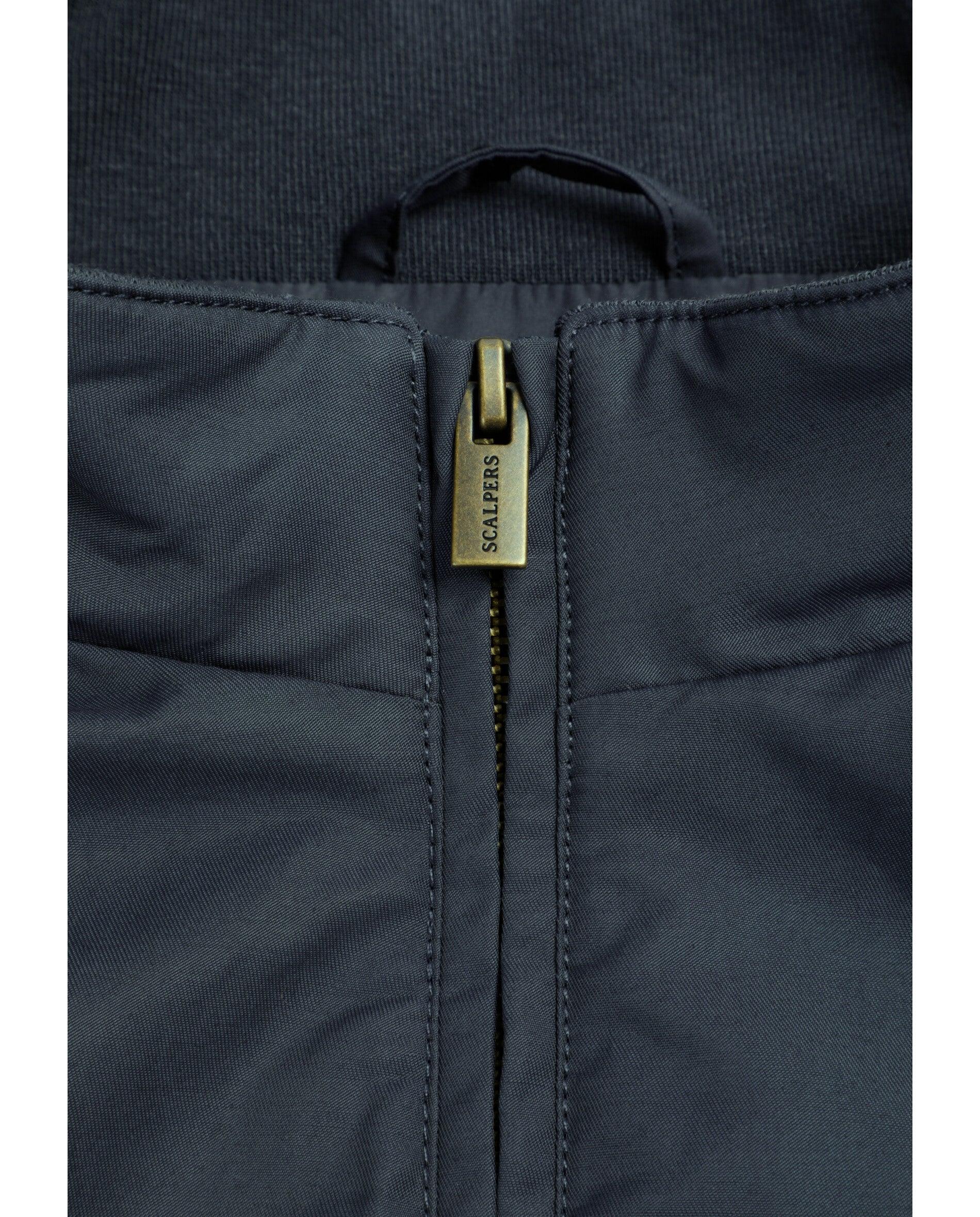 Blusão Bomber com Fecho Zip de Cursor Duplo Navy-8