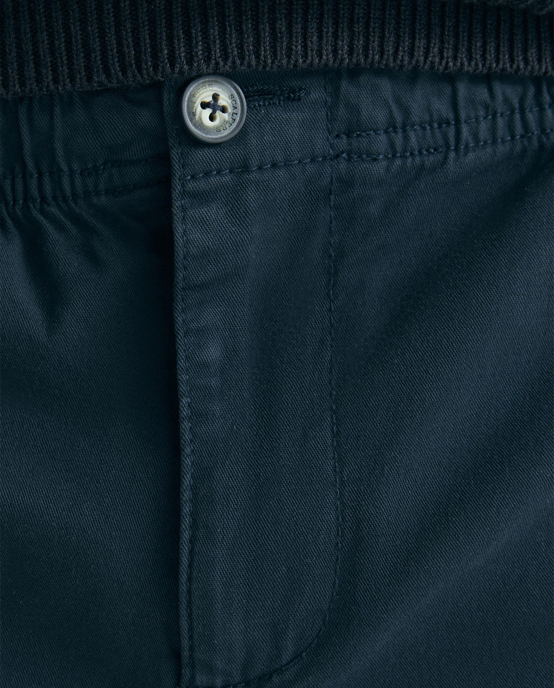 Bermudas em Algodão Ligeiramente Elástico com Cordão Interior Navy-4