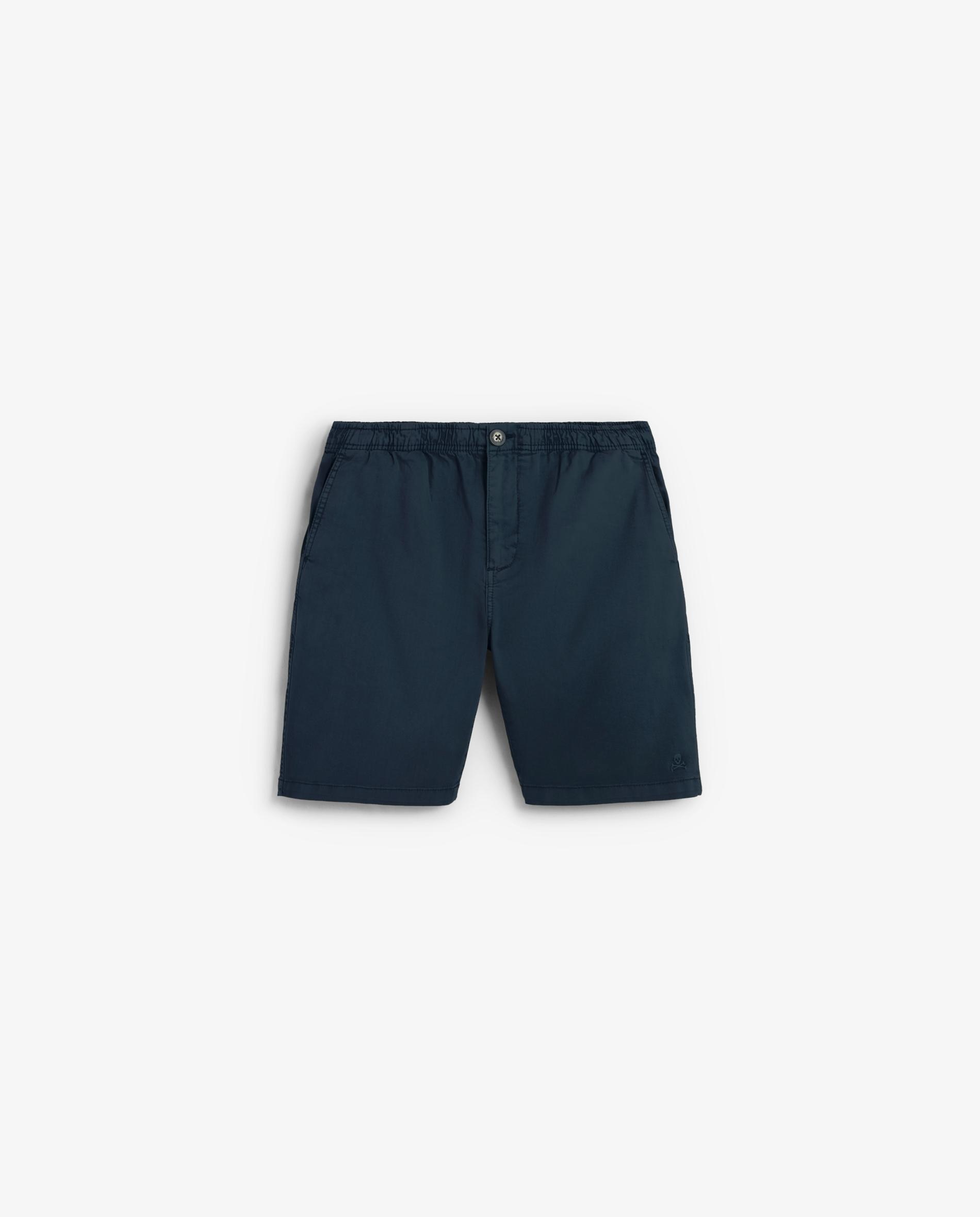 Bermudas em Algodão Ligeiramente Elástico com Cordão Interior Navy-5