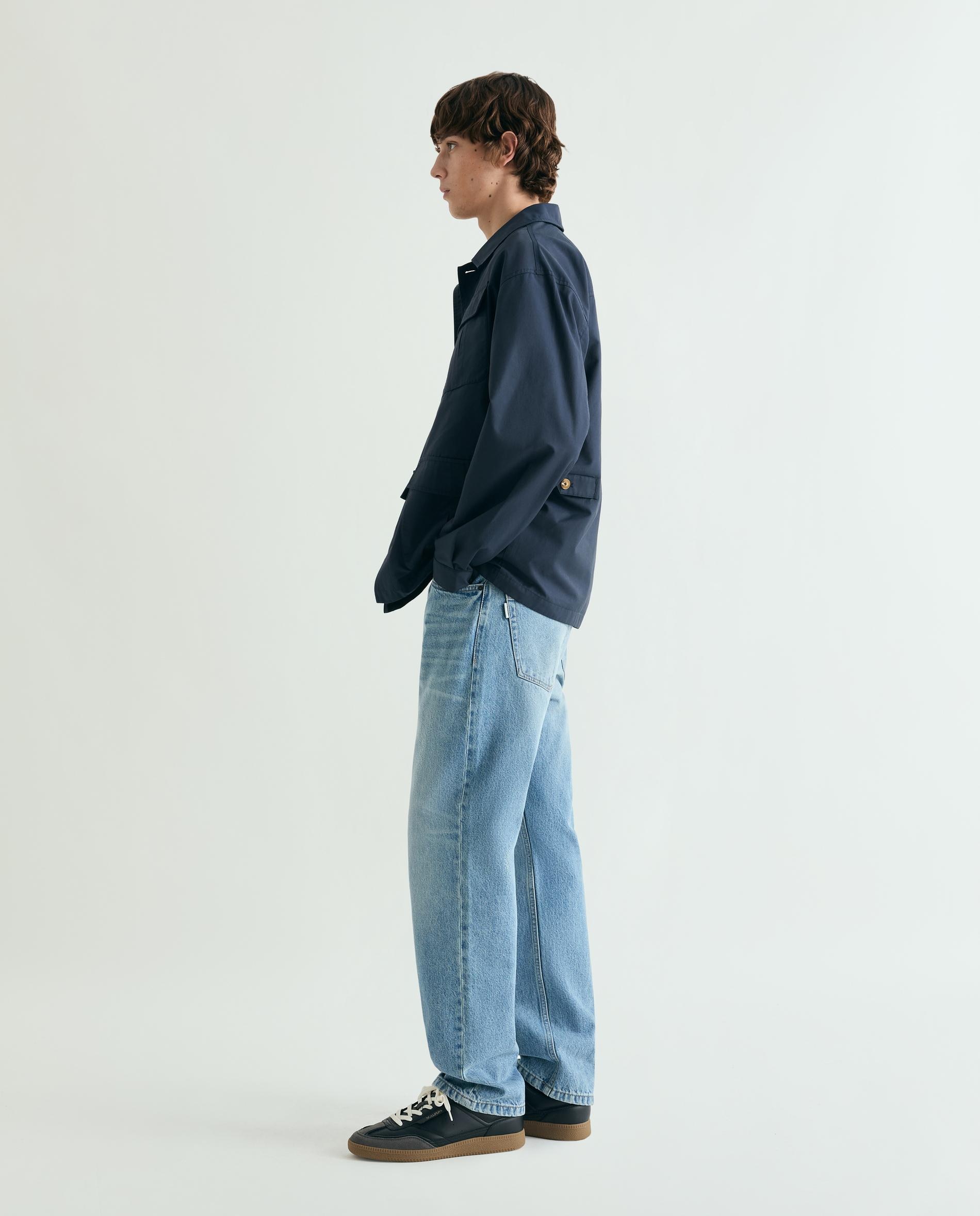 Parka com Tapeta e Botões Navy-4