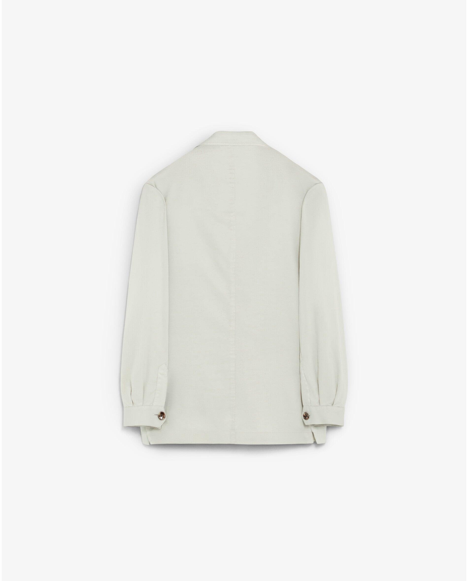 Blazer Regular Fit com Bolsos de Aba Bege-7