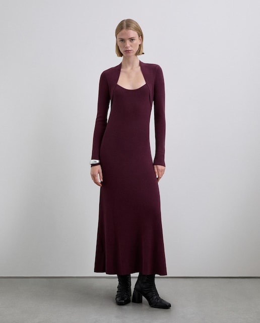 Imagem 0 de Vestido de Manga Comprida e Decote Redondo