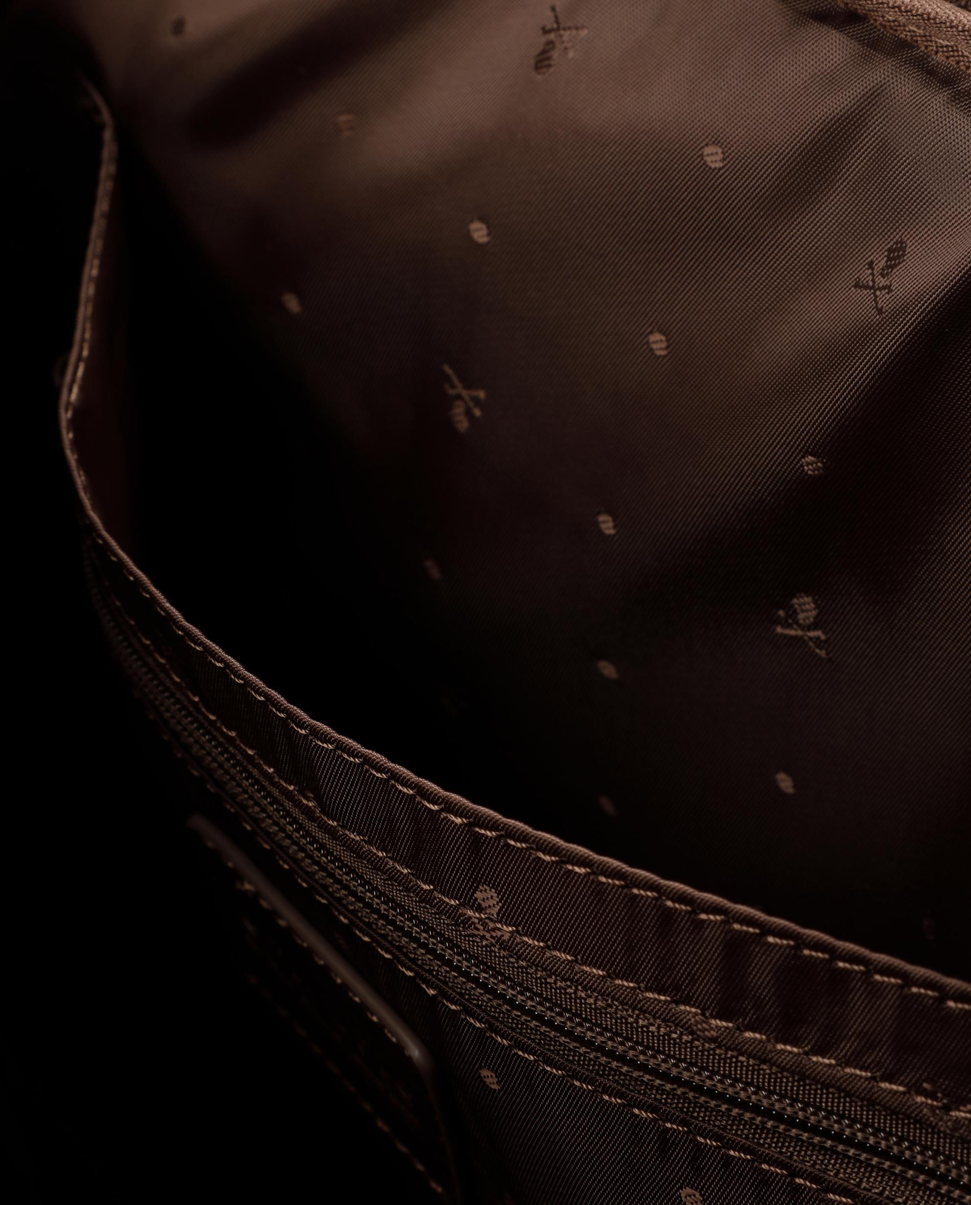 Portadocumentos com Aba e Fecho Zip Castanho-escuro-6