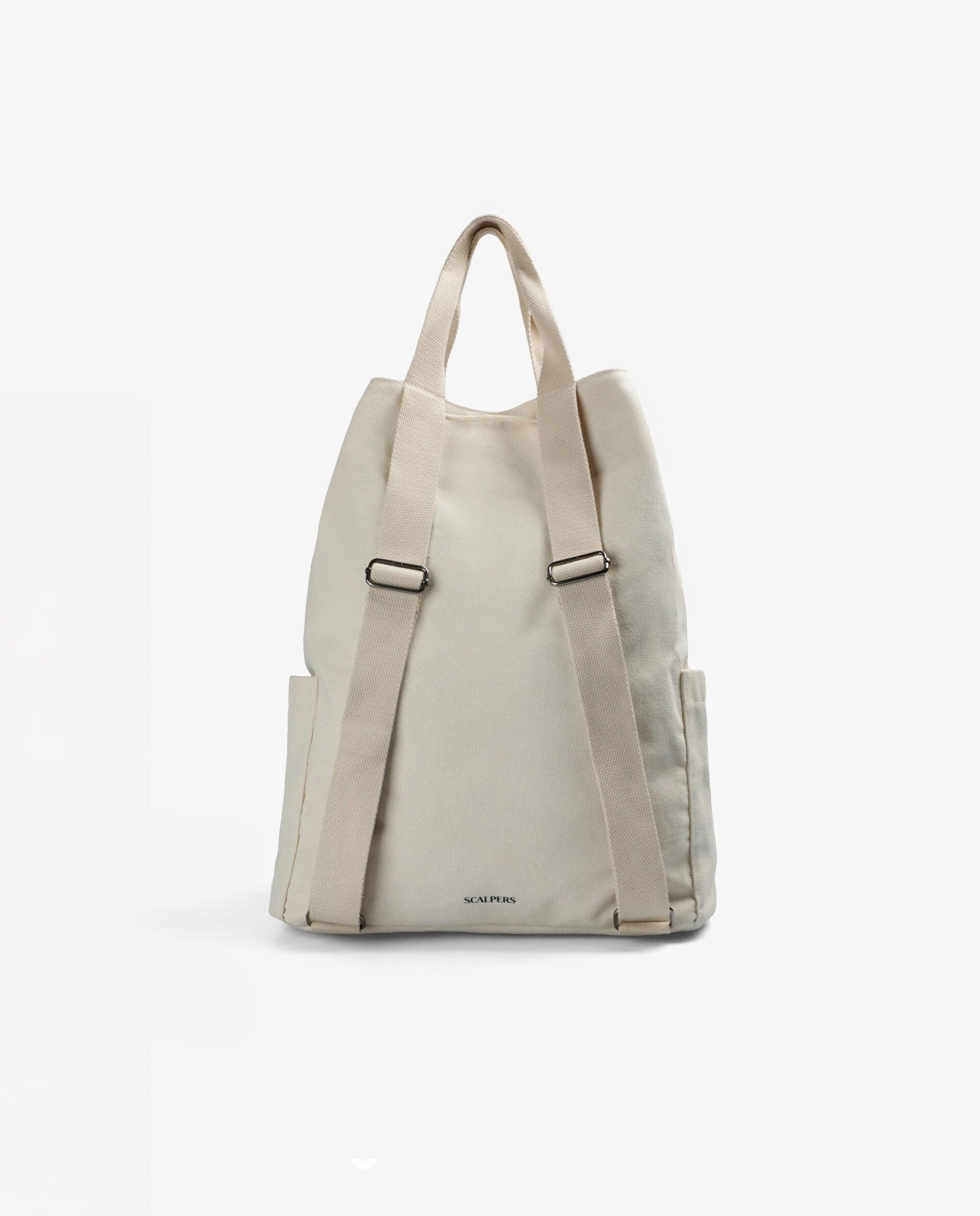 Mochila com Bolsos Frontais e Compartimentos Laterais Branco-2