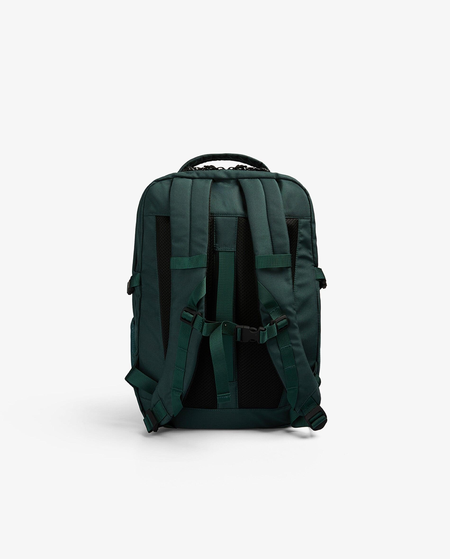 Mochila de Tecido Técnico com Fecho Zip Verde-2