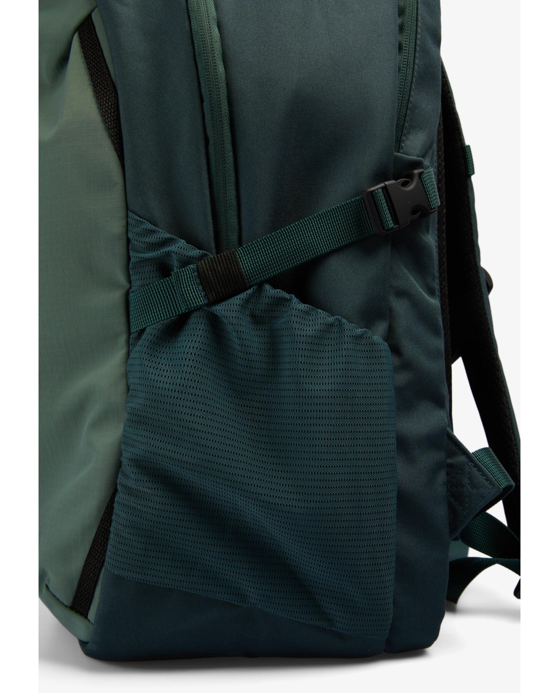 Mochila de Tecido Técnico com Fecho Zip Verde-5